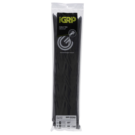 PowerGRP Cable Tie Black 22" 250lb (50PK)