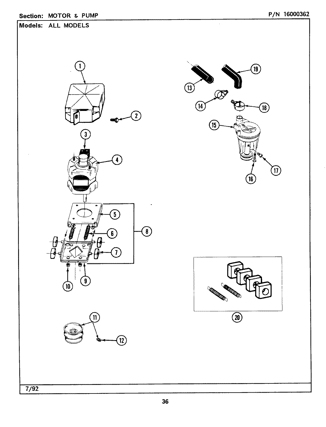 12 - MOTOR & PUMP (LSE7800ACE,ADE,AEE)