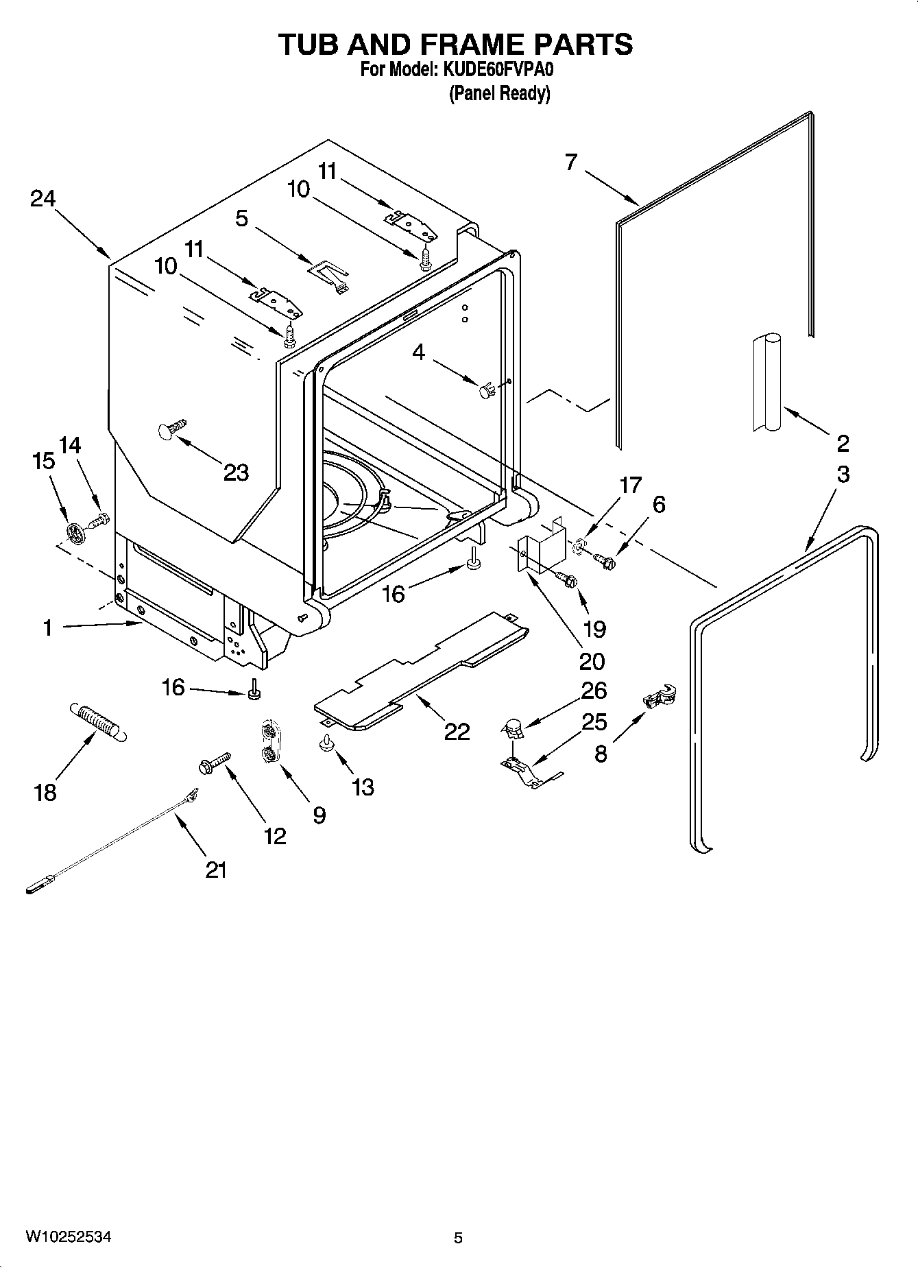 05 - TUB AND FRAME PARTS