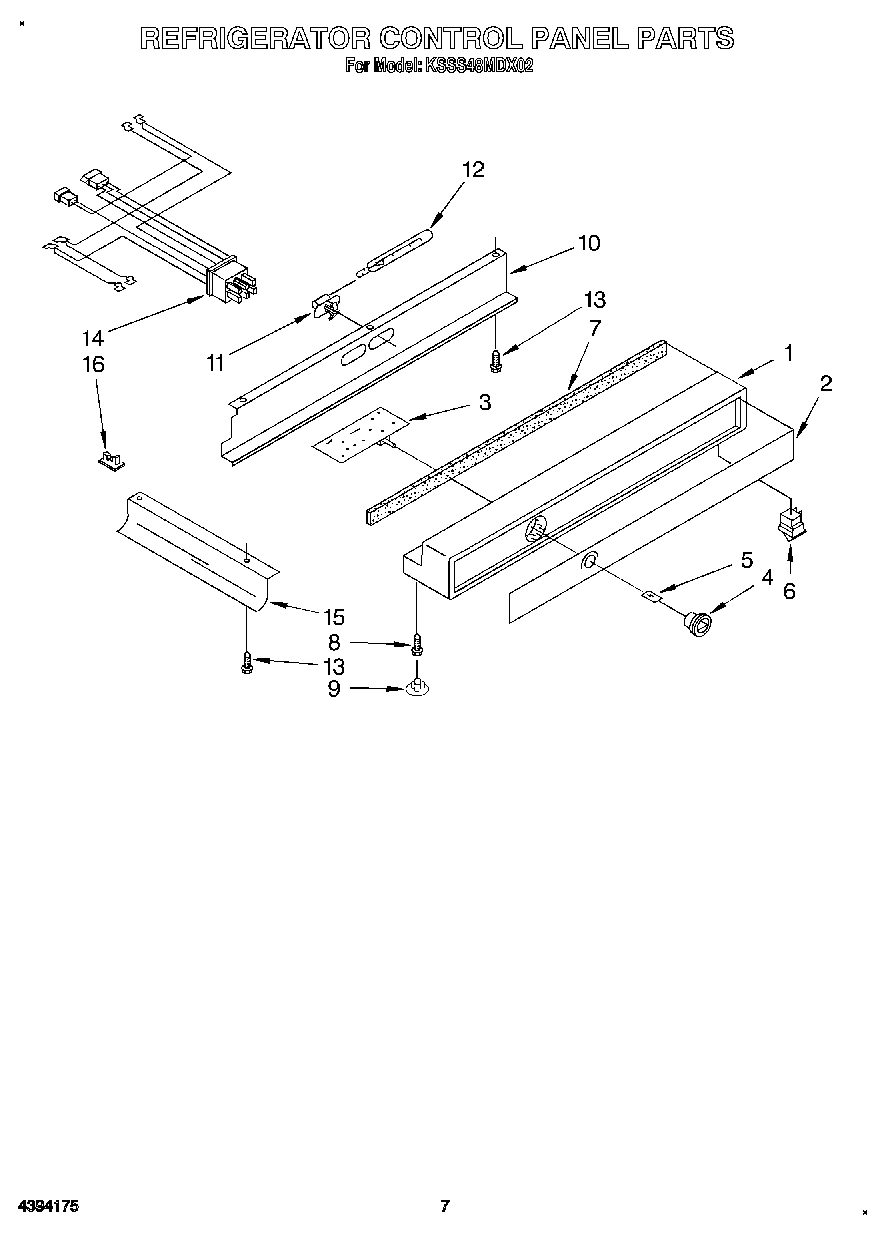 05 - REFRIGERATOR CONTROL PANEL