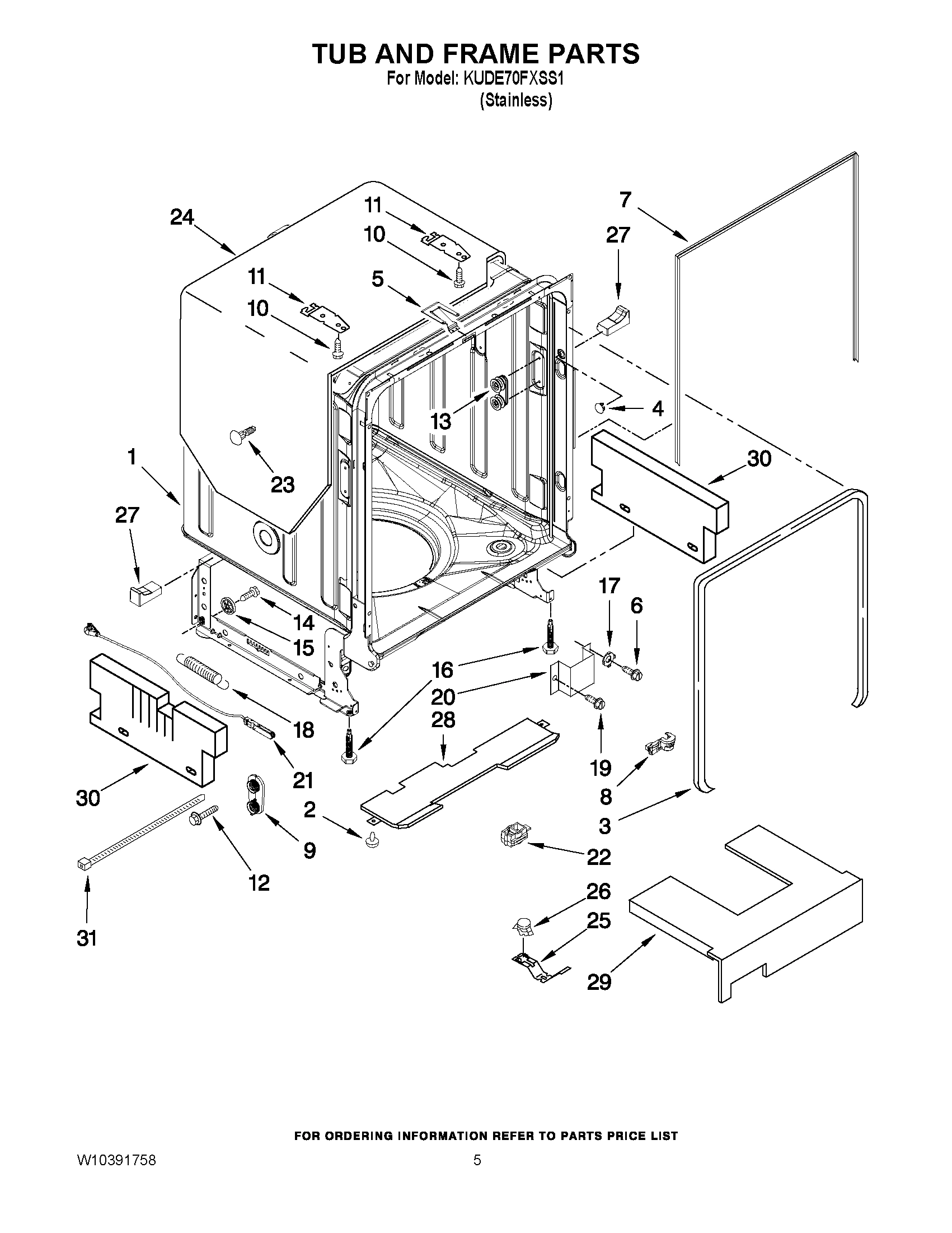 05 - TUB AND FRAME PARTS
