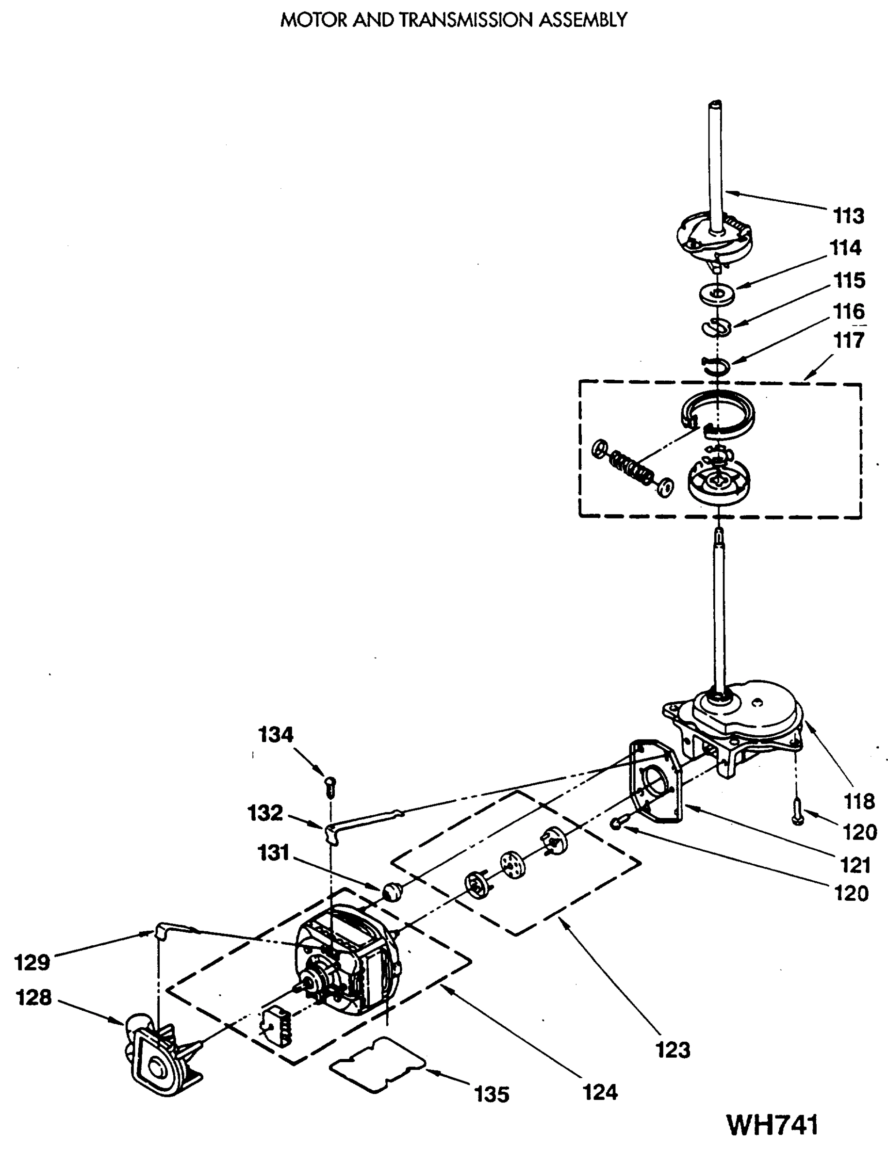 MOTOR AND TRANSMISSION ASSEMBLY