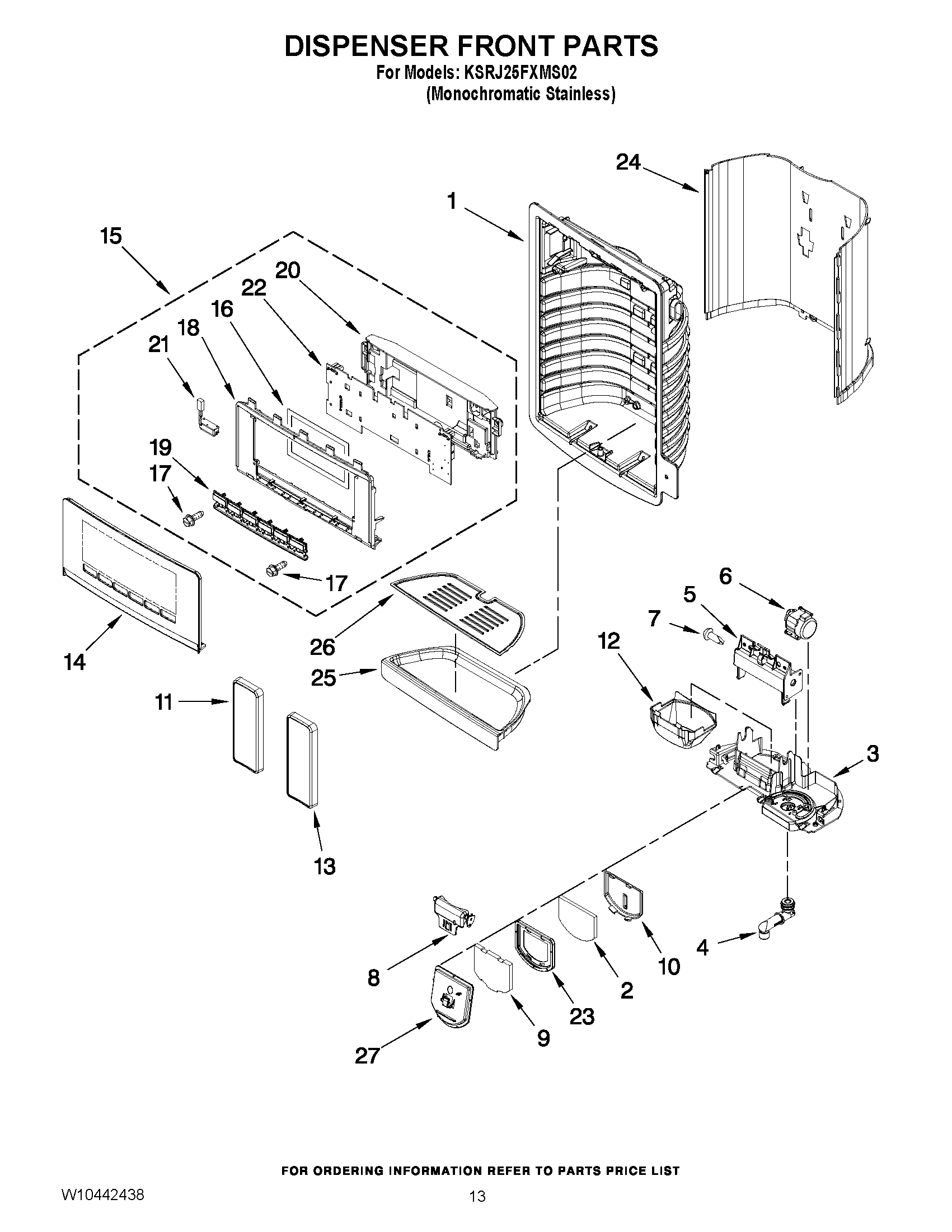 08 - DISPENSER FRONT PARTS