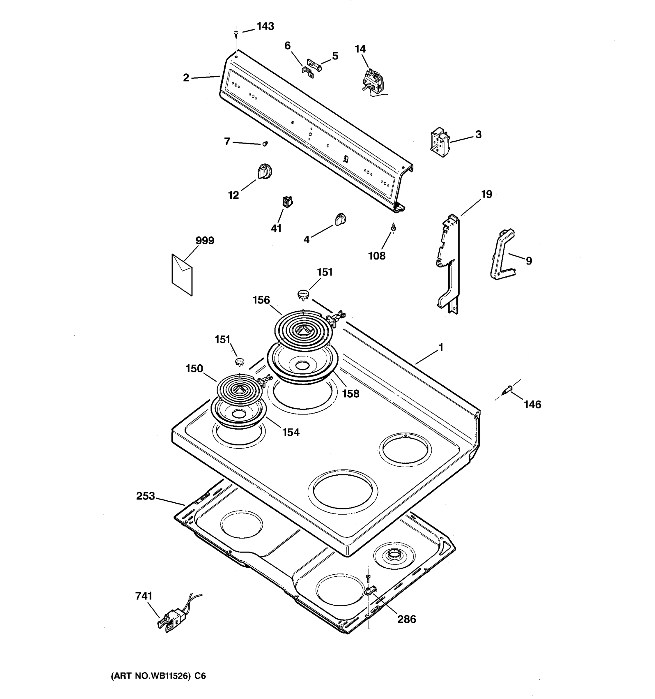 CONTROL PANEL & COOKTOP