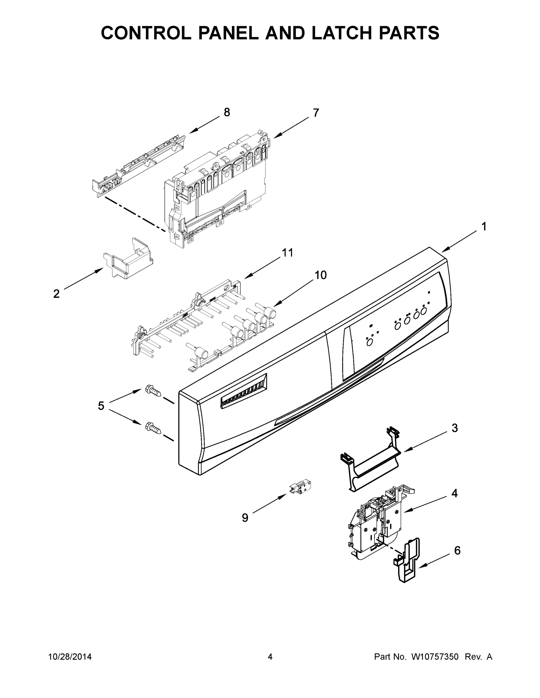 03 - CONTROL PANEL AND LATCH PARTS