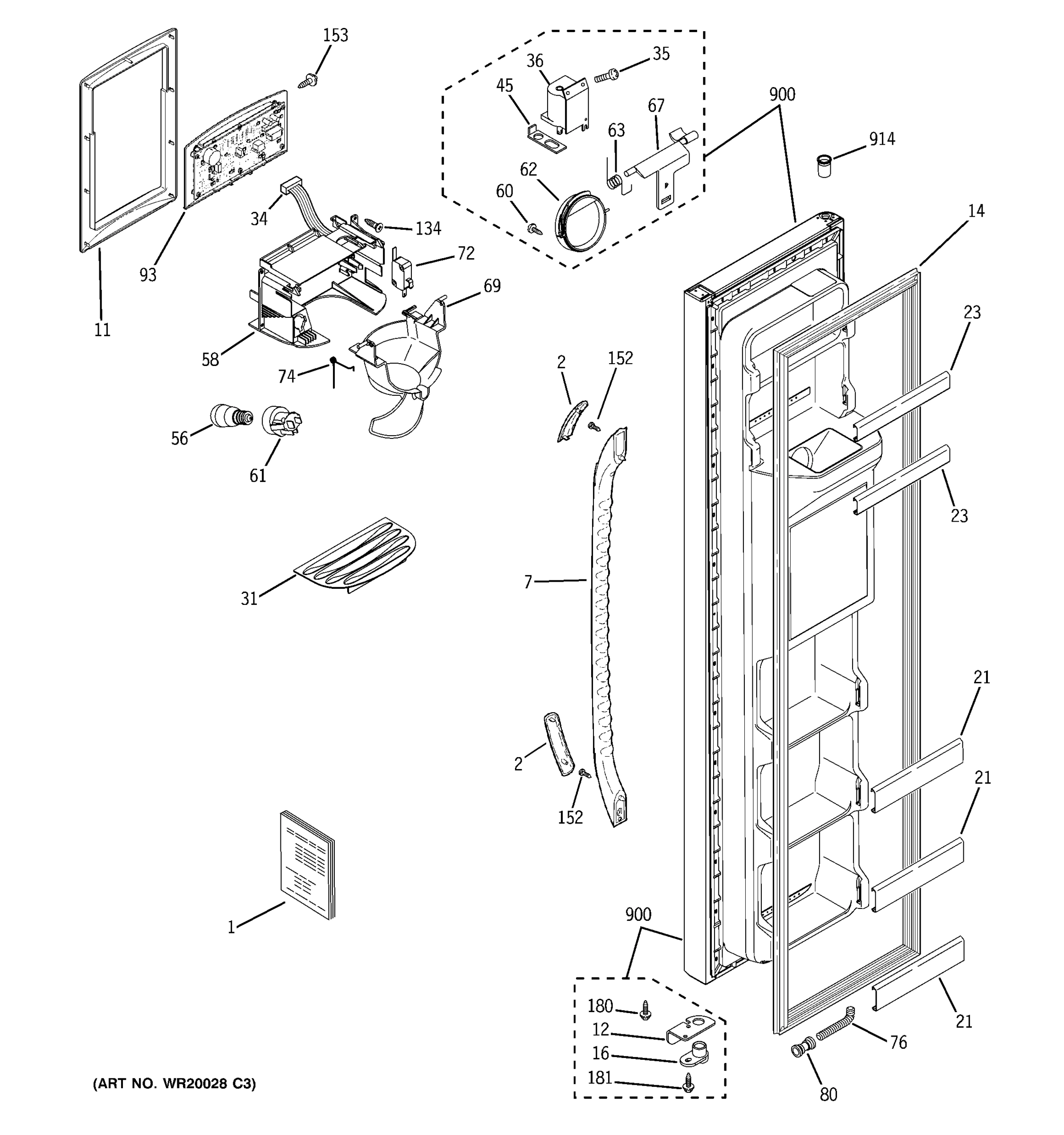 FREEZER DOOR