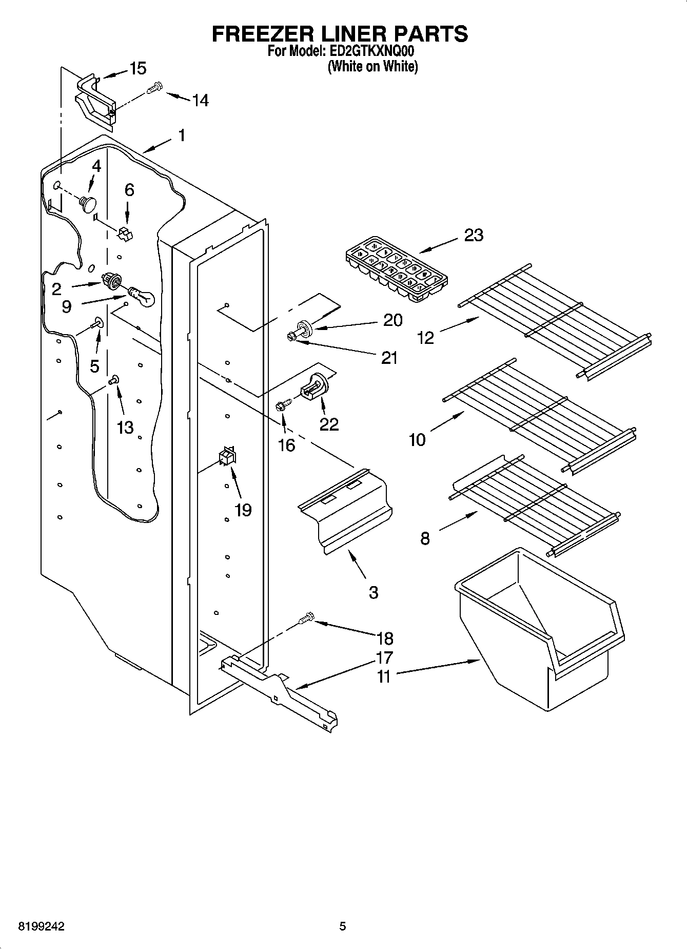 04 - FREEZER LINER PARTS