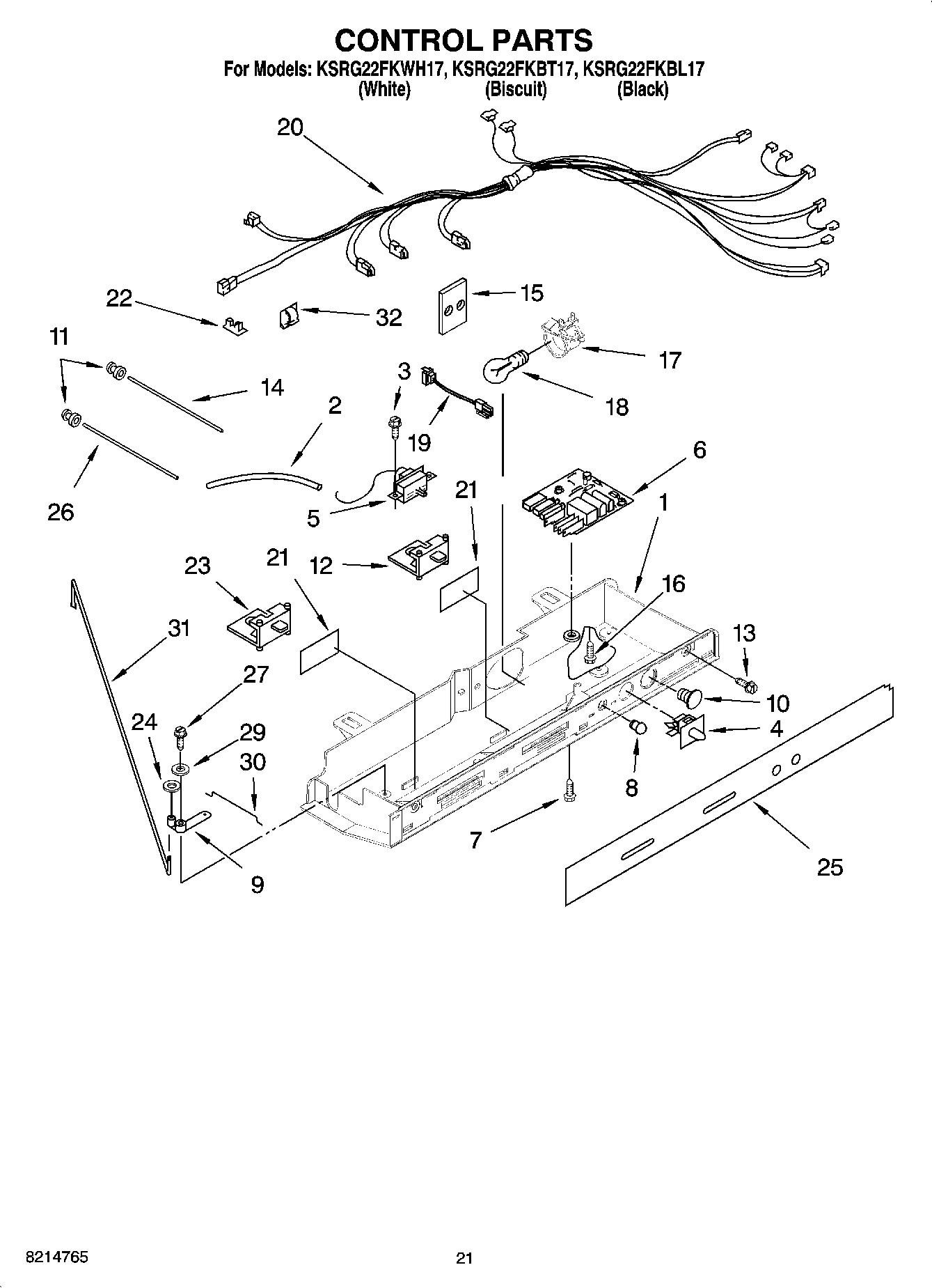 12 - CONTROL PARTS, OPTIONAL PARTS (NOT INCLUDED)