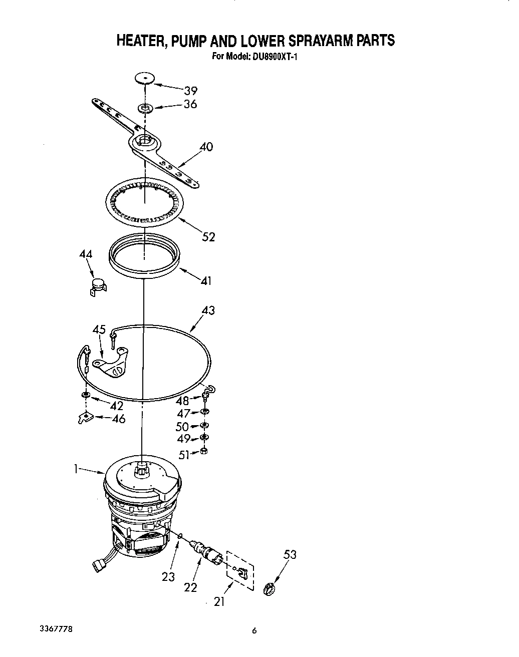 04 - HEATER,PUMP AND LOWER SPRAYARM