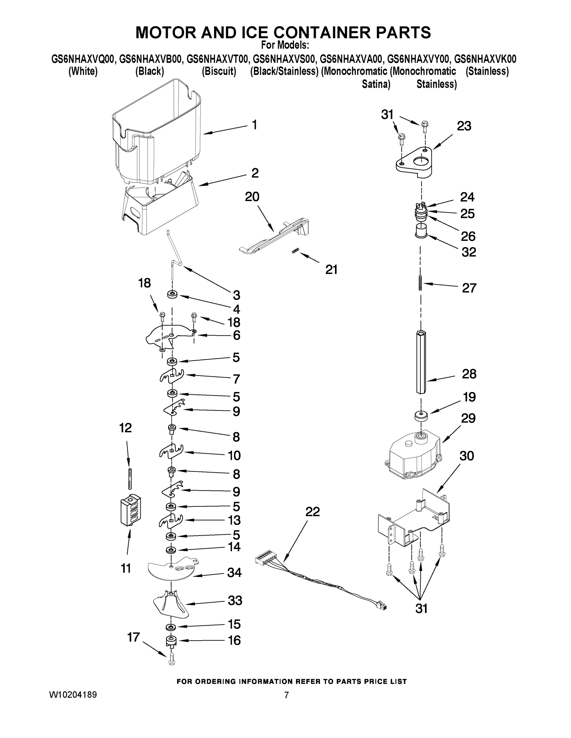 05 - MOTOR AND ICE CONTAINER PARTS