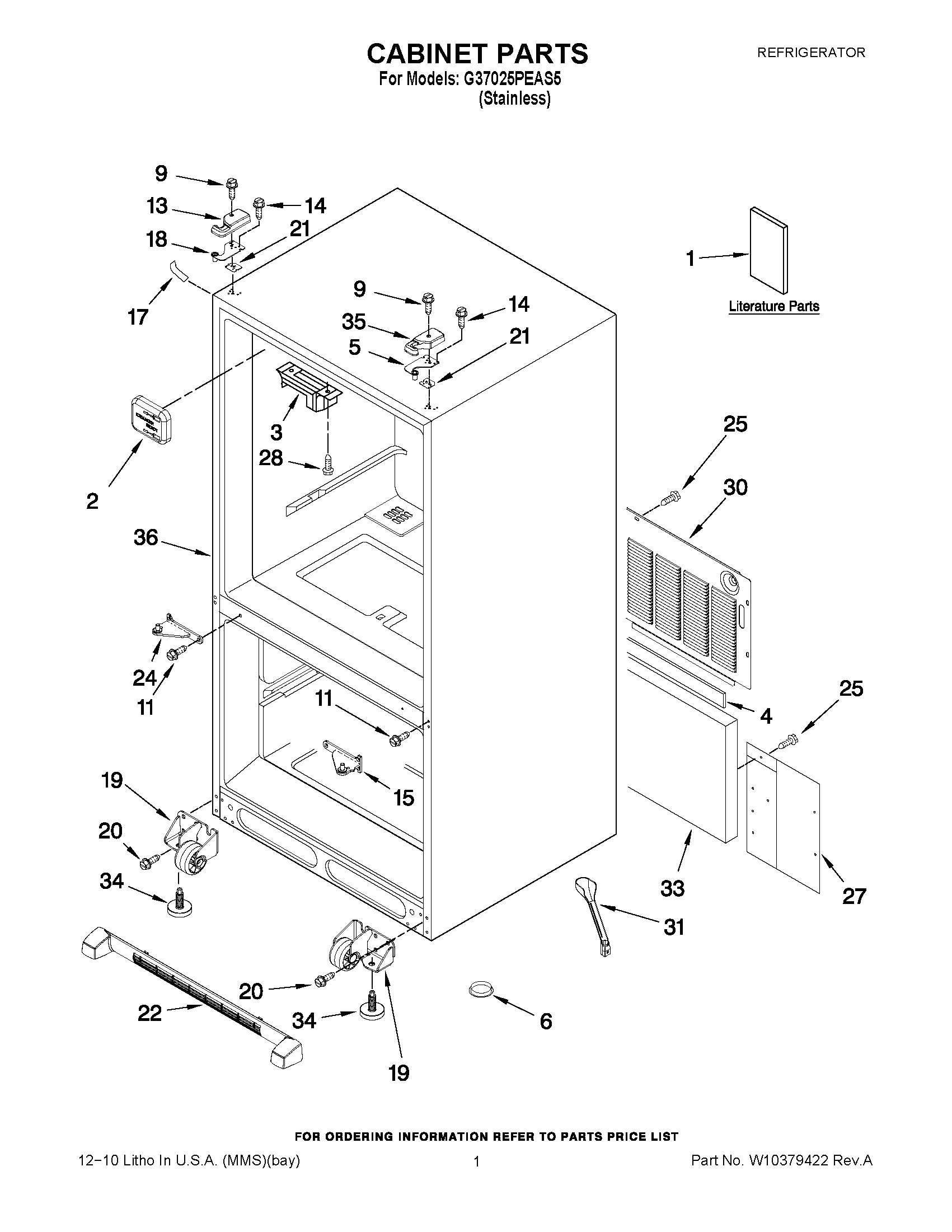 01 - CABINET PARTS