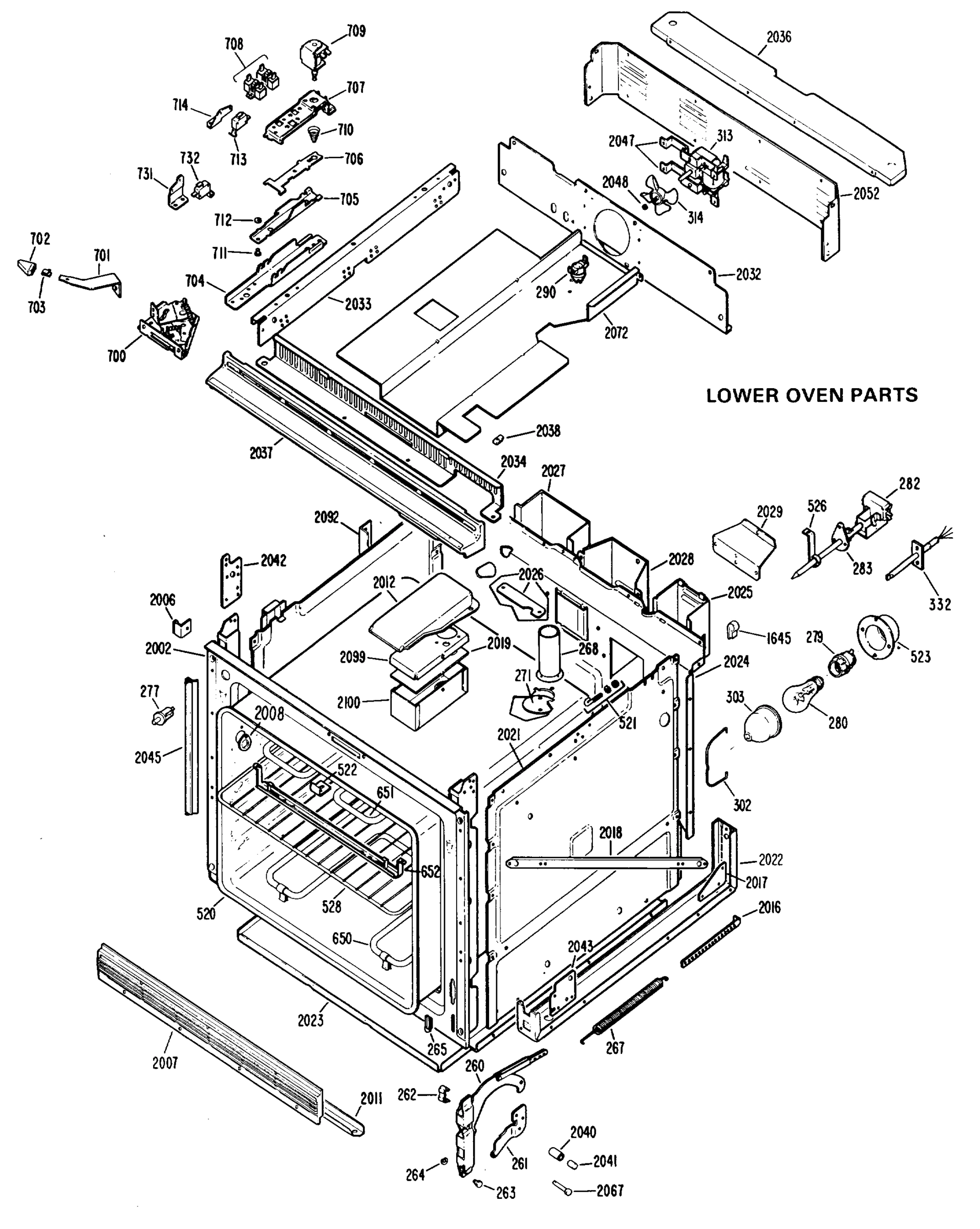 LOWER OVEN PARTS