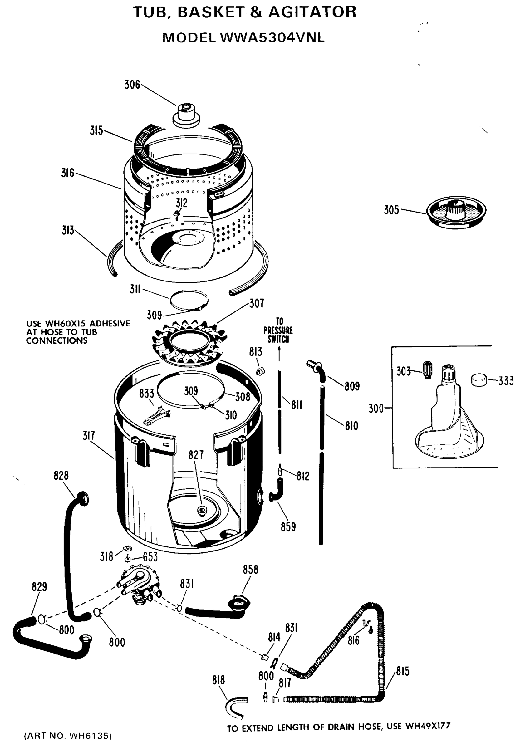 TUB, BASKET & AGITATOR