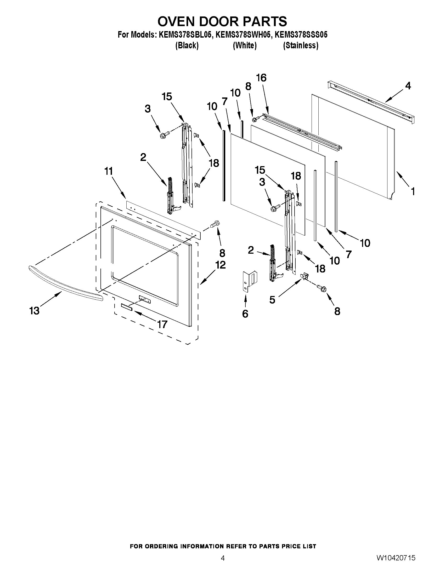 03 - OVEN DOOR PARTS