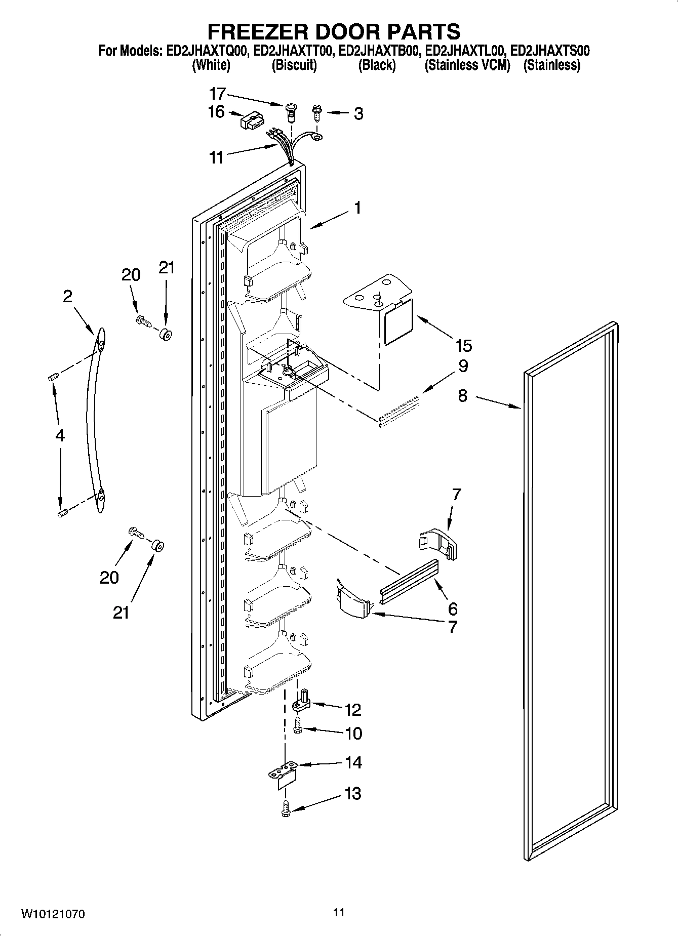 07 - FREEZER DOOR PARTS
