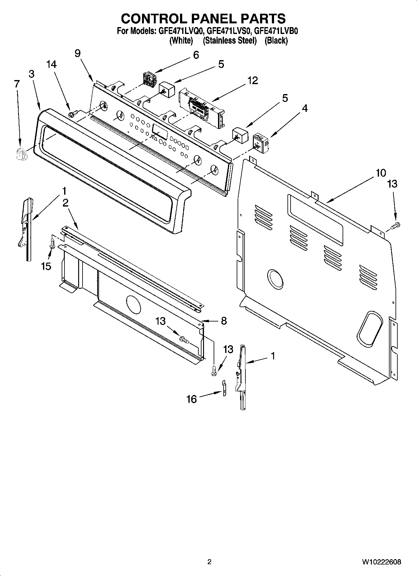 02 - CONTROL PANEL PARTS