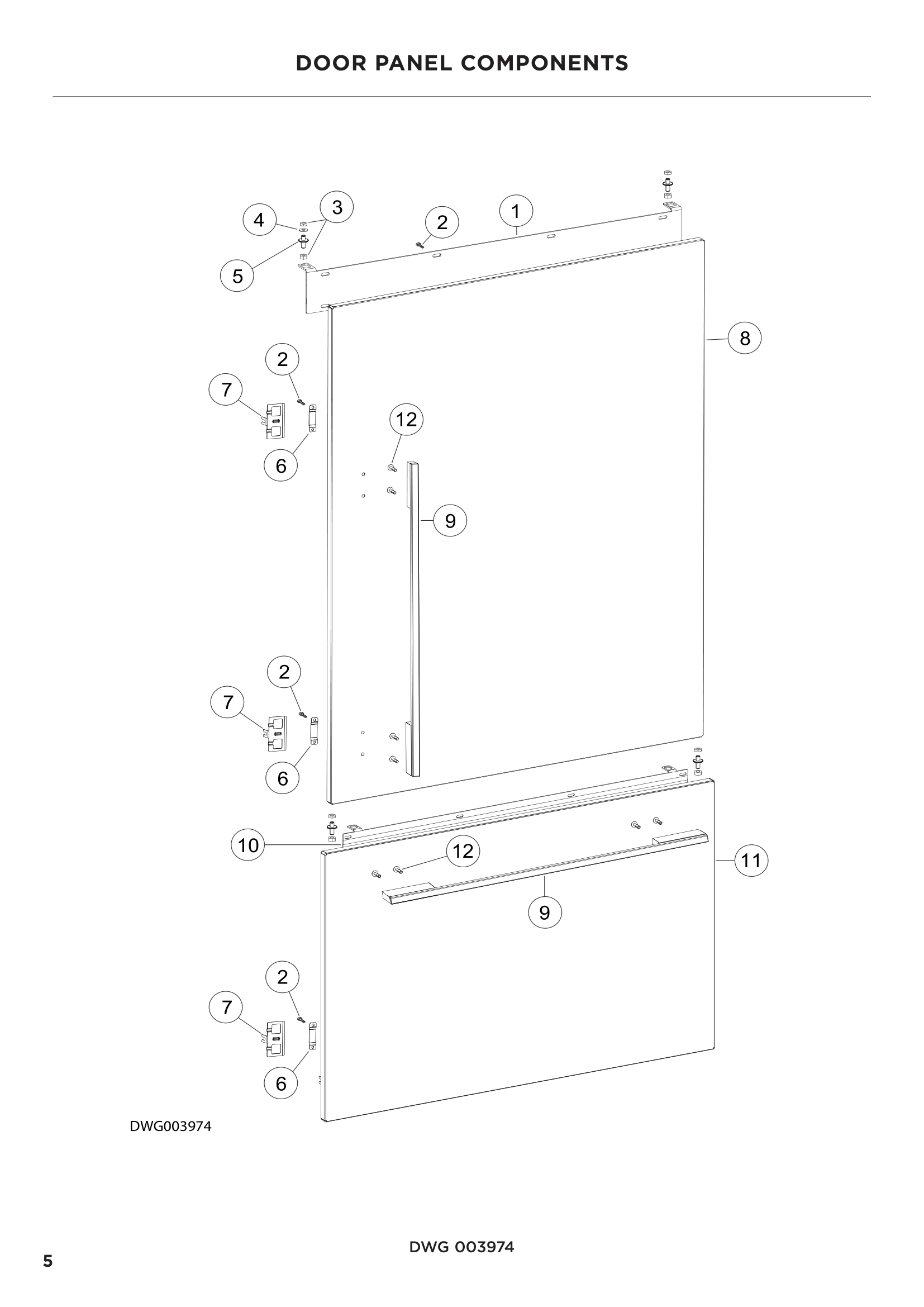 DOOR PANEL COMPONENTS