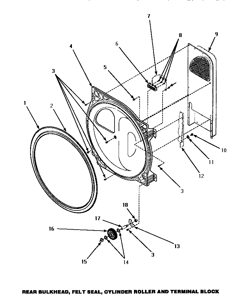 01 - BULKHEAD/FELT SEAL/CYL ROLLER & TERM BLK