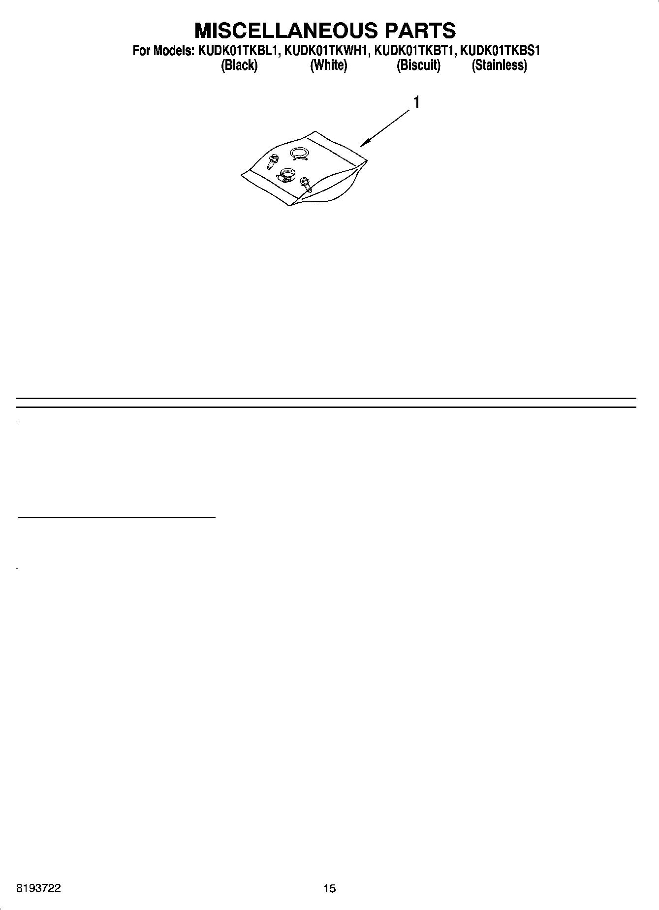 12 - MISCELLANEOUS PARTS OPTIONAL PARTS (NOT INCLUDED)