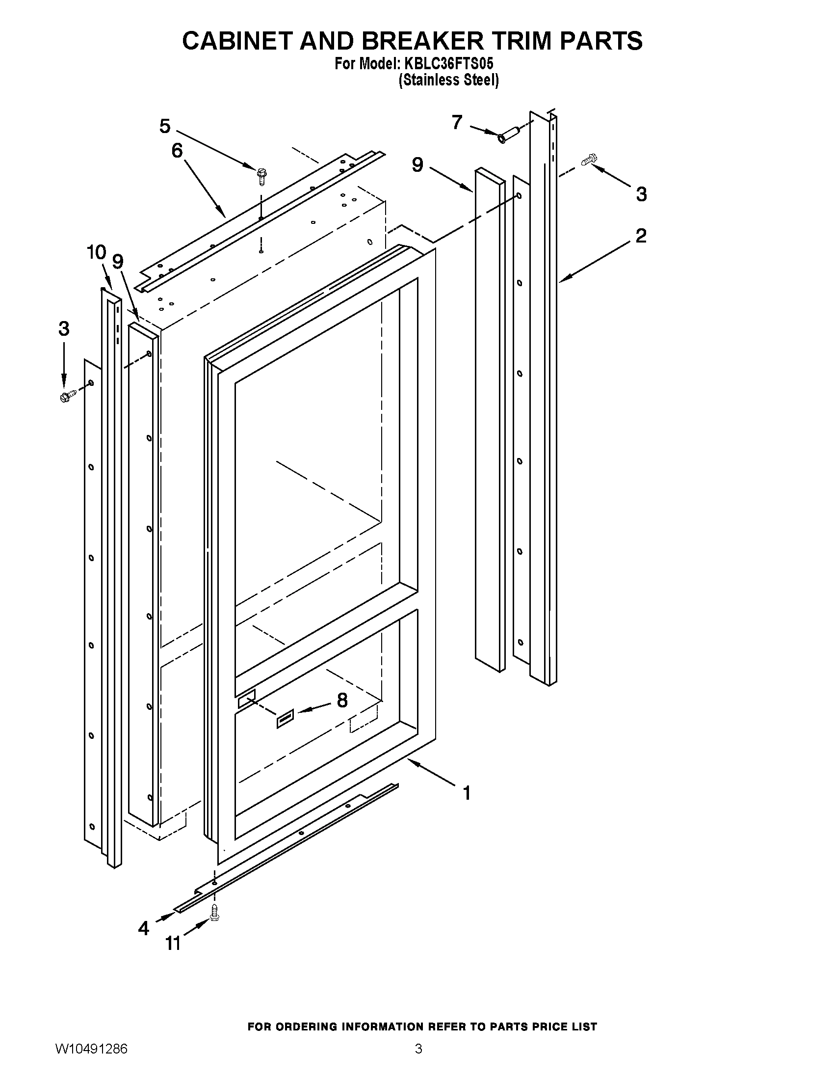 02 - CABINET AND BREAKER TRIM PARTS