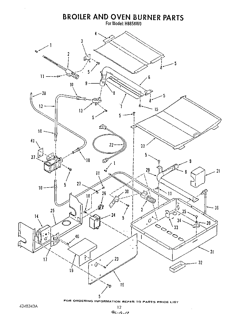 10 - BROILER AND OVEN BURNER