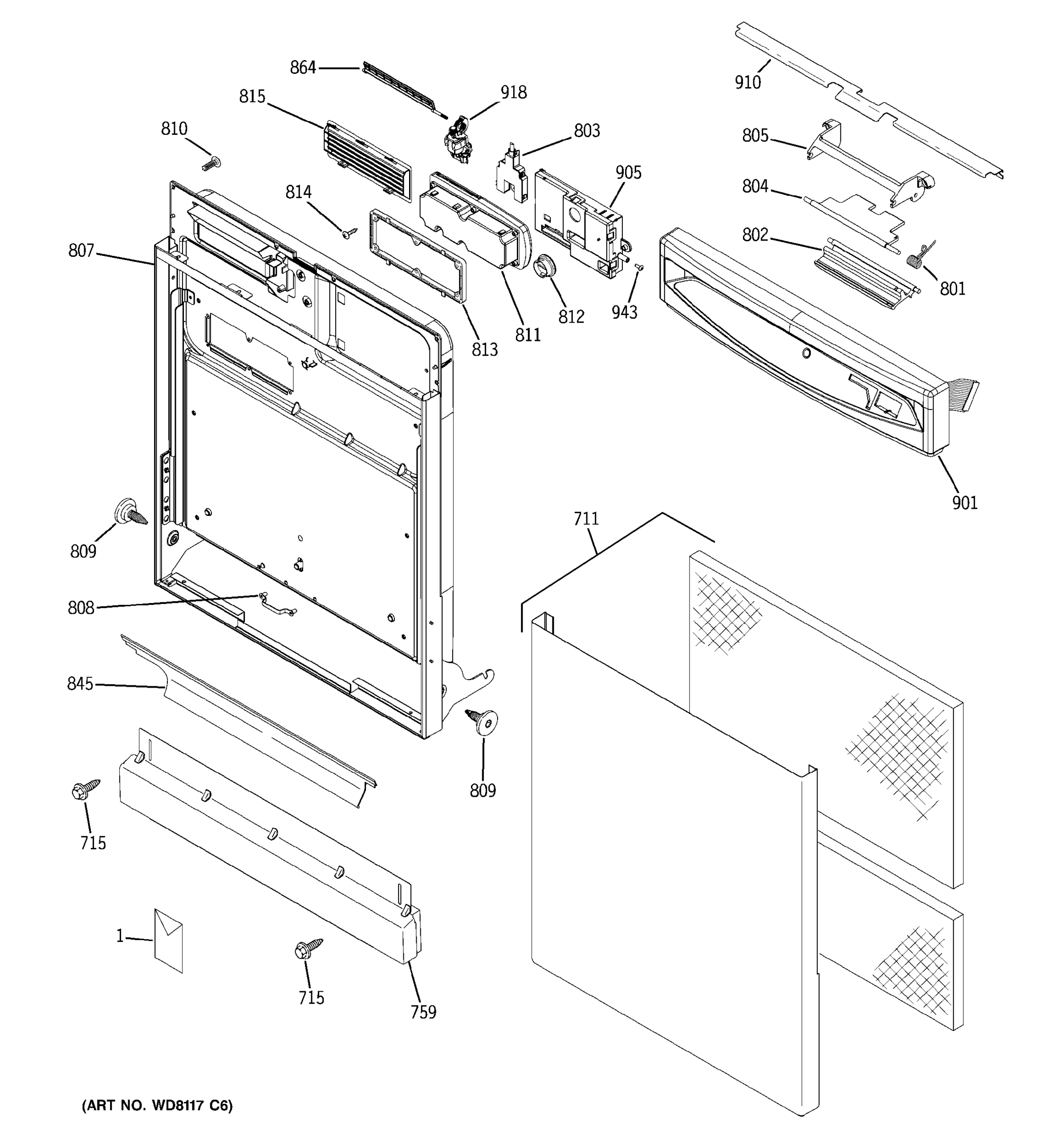 ESCUTCHEON & DOOR ASSEMBLY