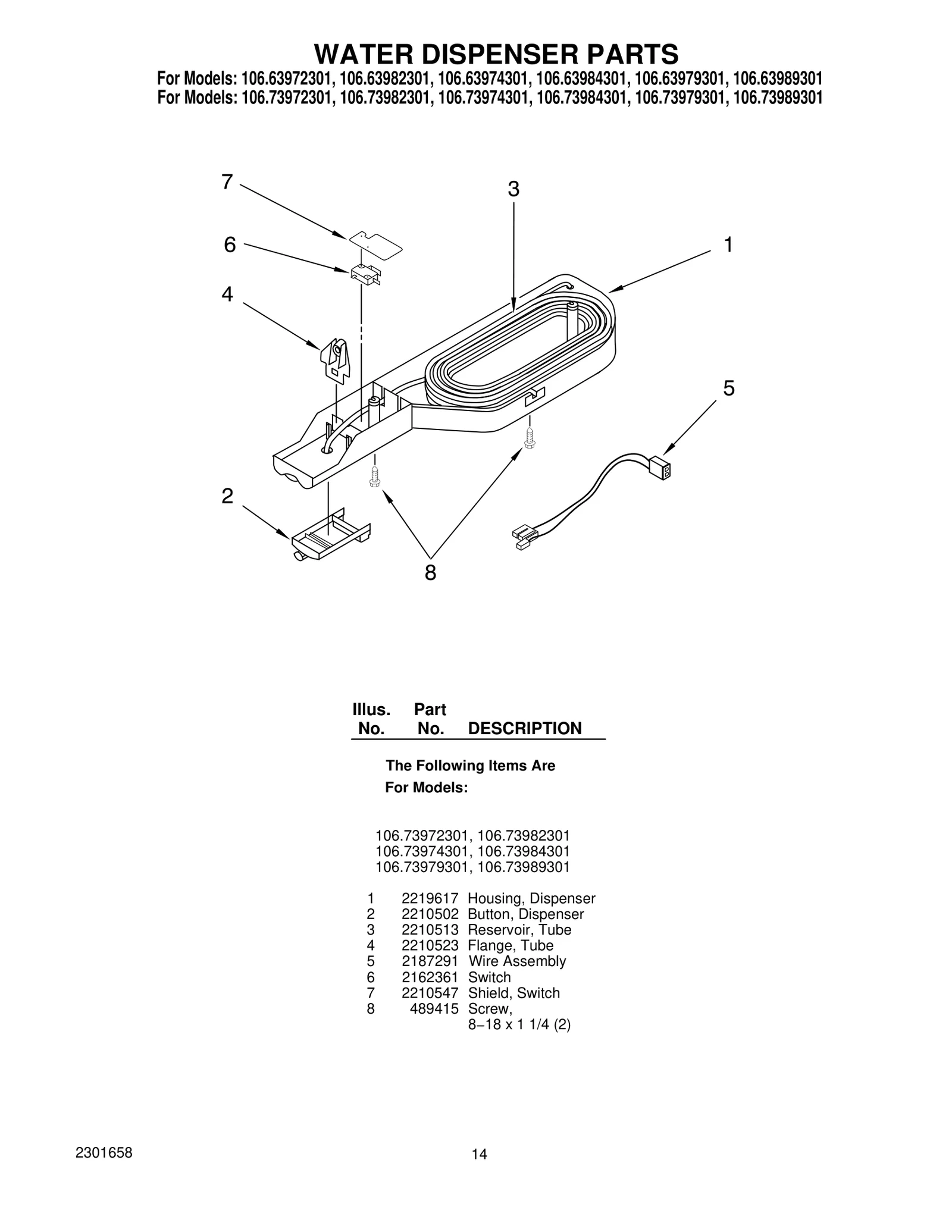 WATER DISPENSER PARTS