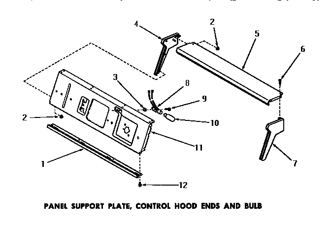 19 - PANEL SUPP PLATE, CTRL HOOD ENDS & BULB