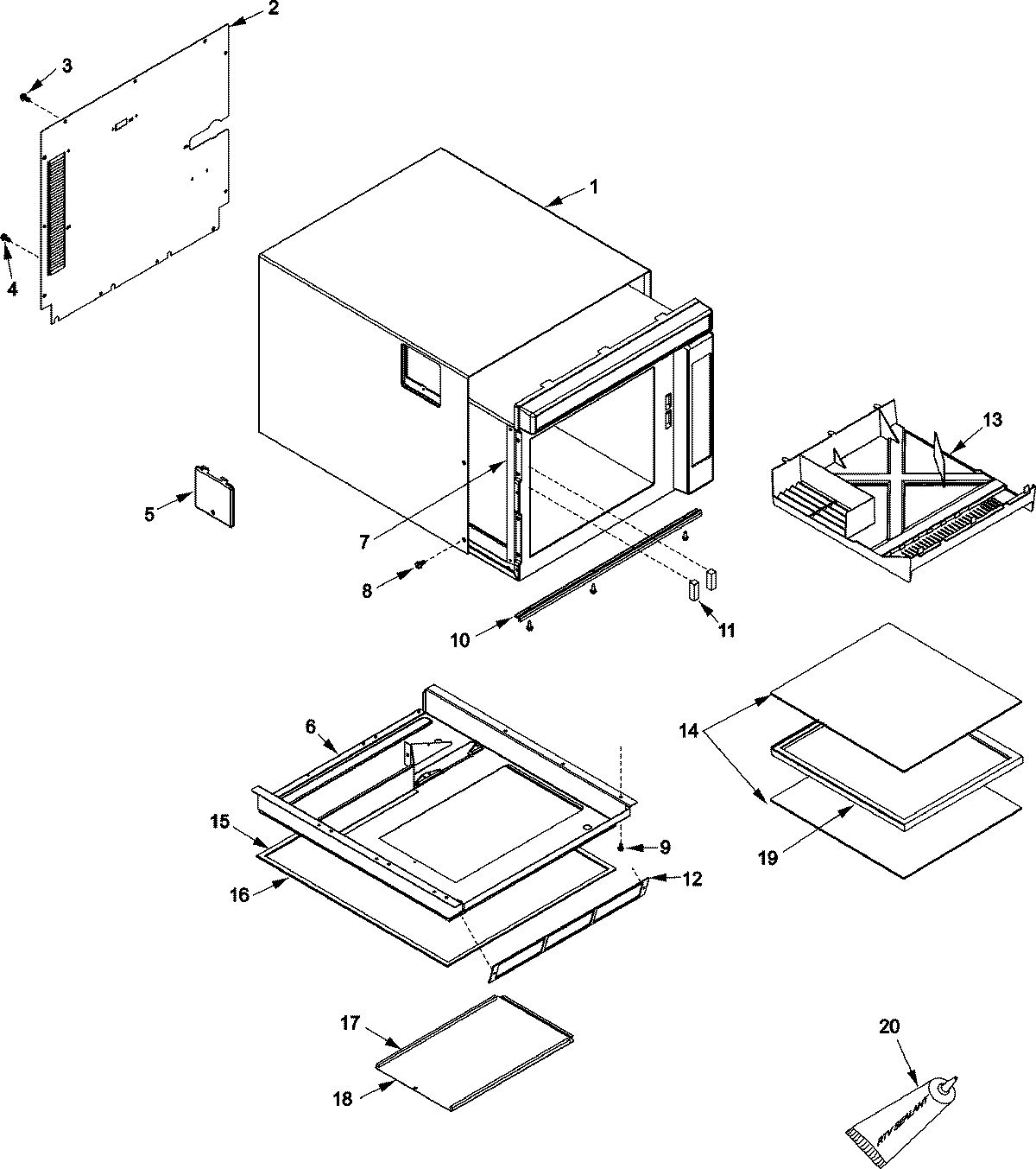 05 - TRAY, GREASE SHIELD, CABINET,