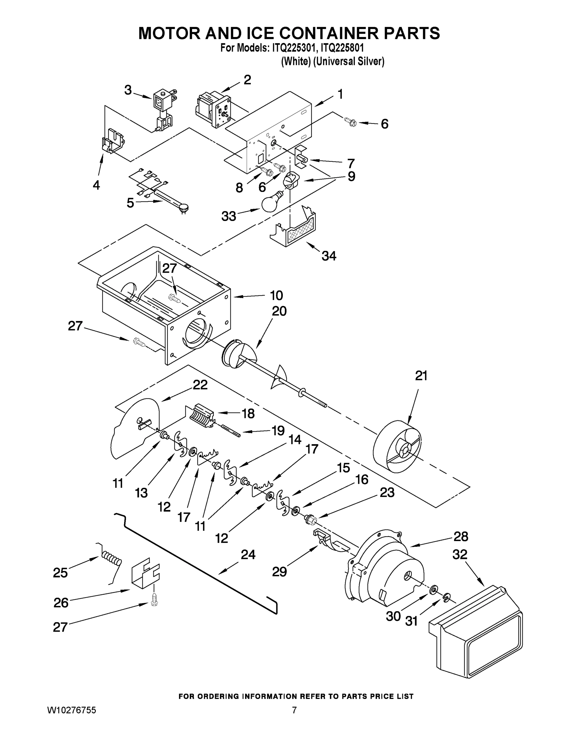 05 - MOTOR AND ICE CONTAINER PARTS