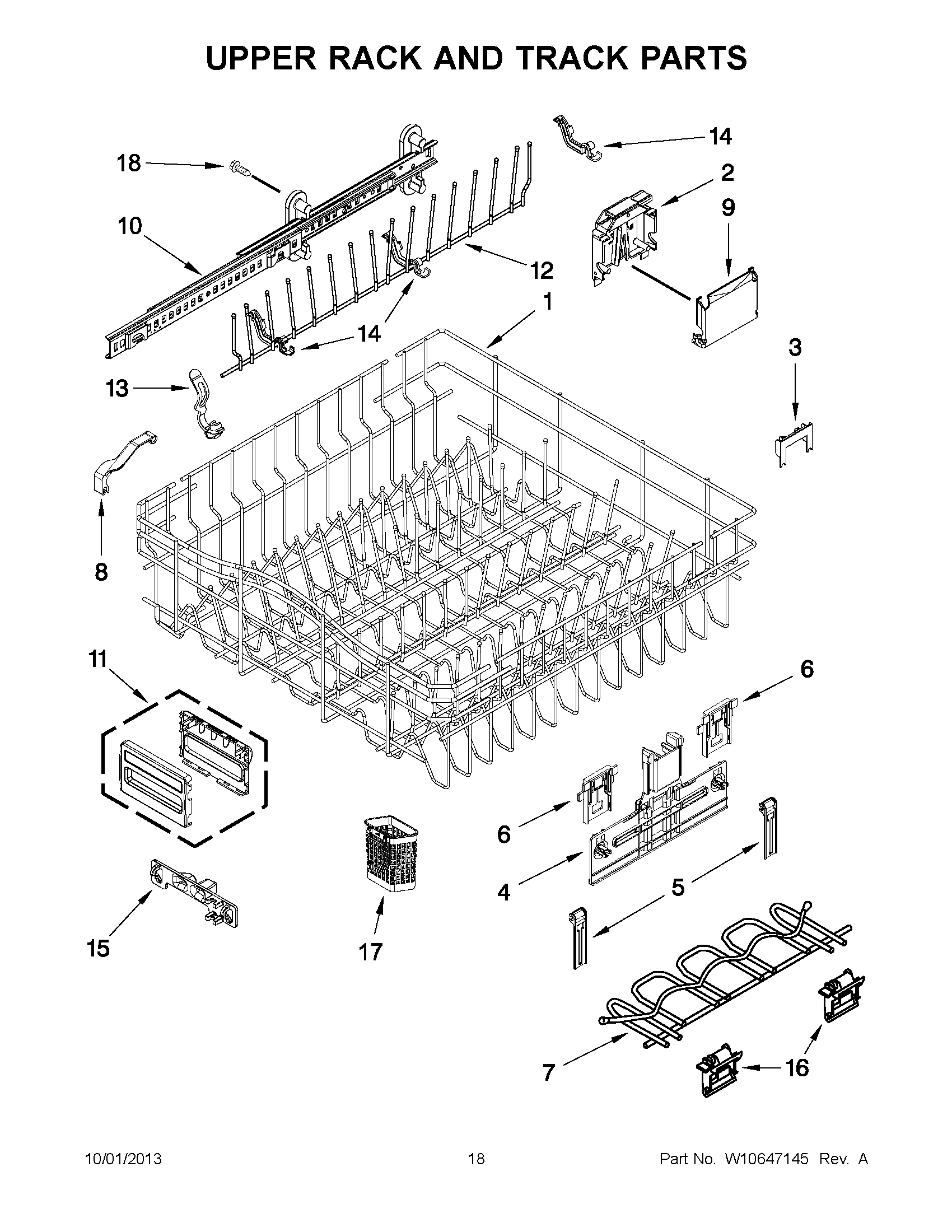 10 - UPPER RACK AND TRACK PARTS