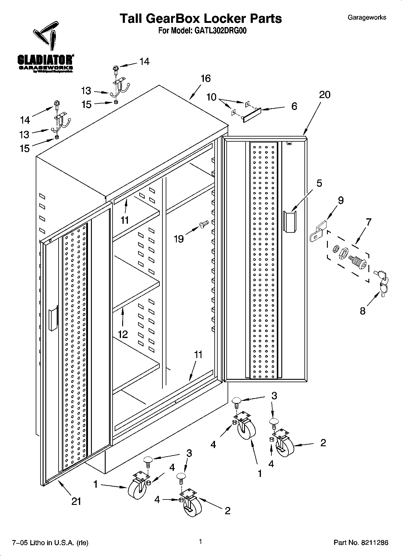 01 - Tall GearBox Locker Parts