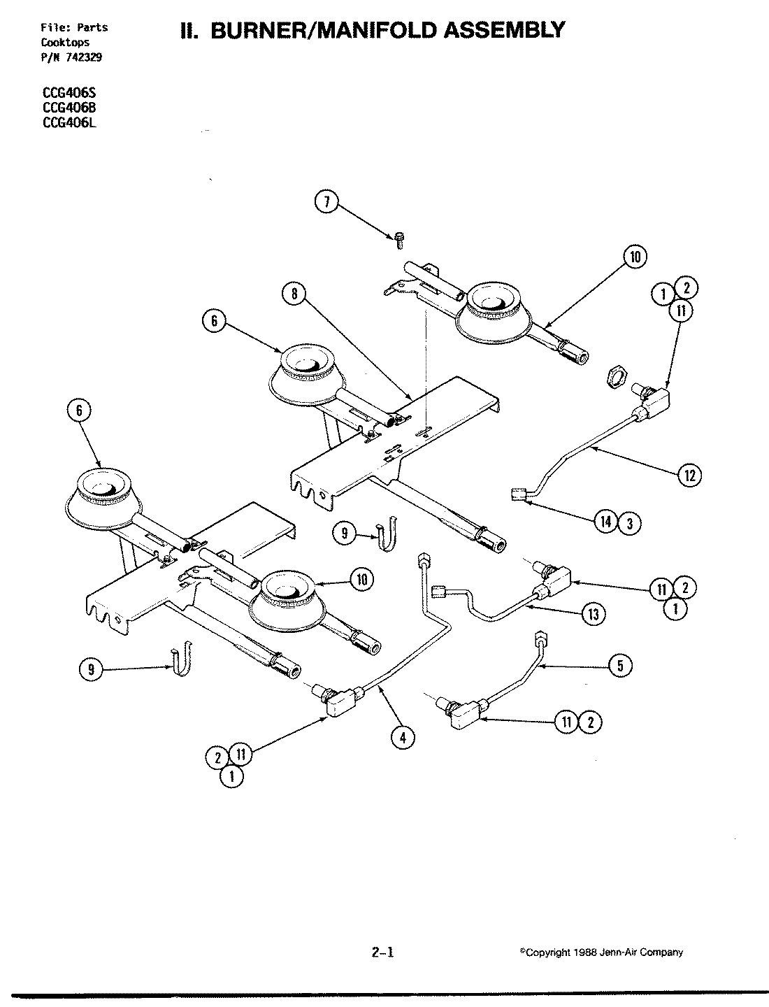 02 - BURNER/MANIFOLD ASSEMBLY