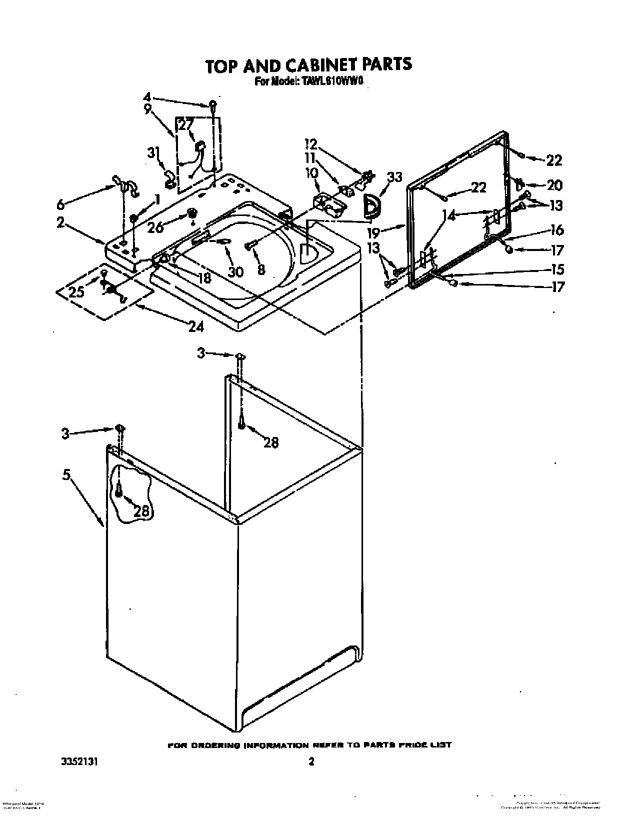 02 - TOP AND CABINET, LITERATURE AND OPTIONAL