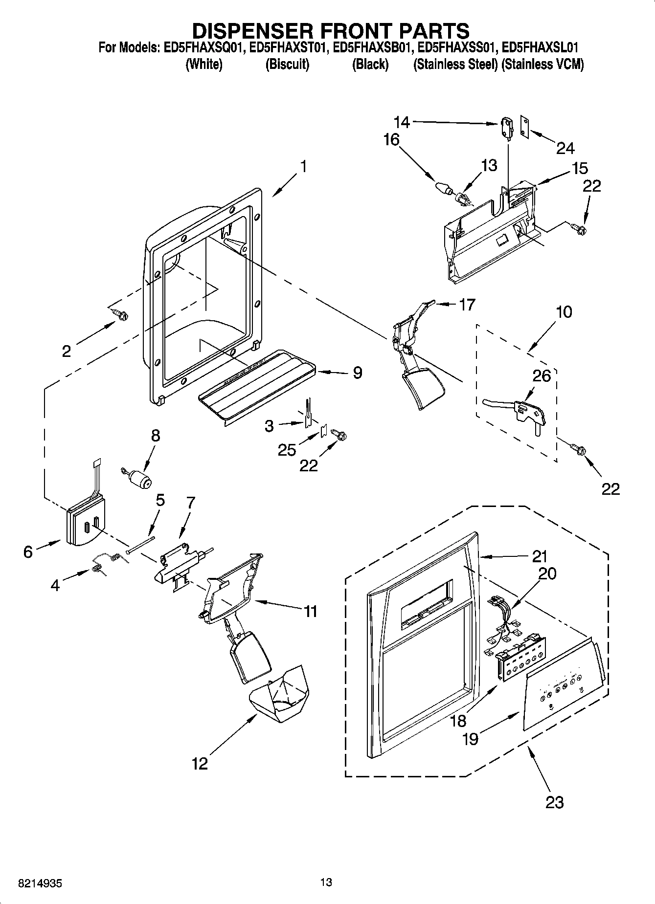 08 - DISPENSER FRONT PARTS