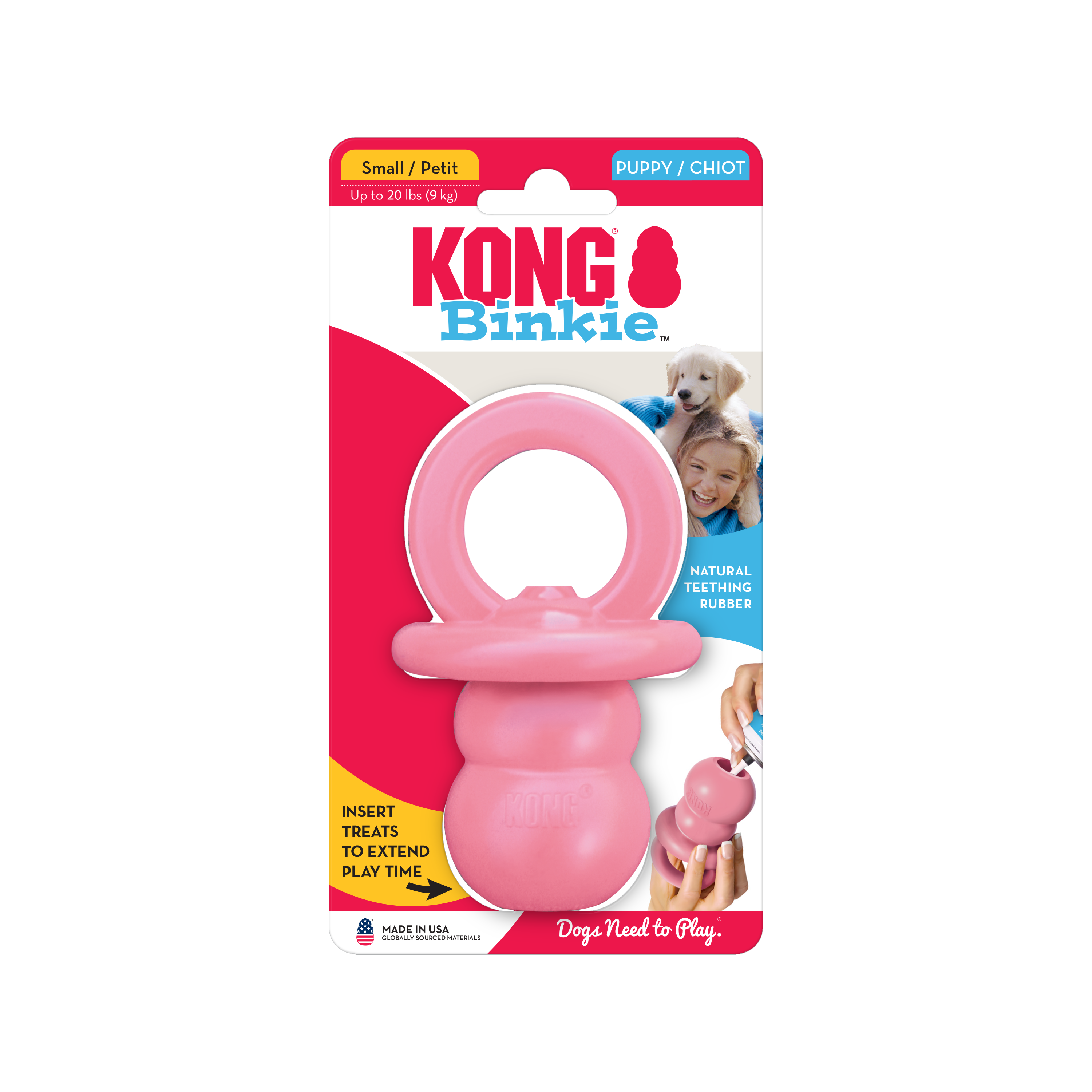 Kong Puppy Binkie onpack product afbeelding