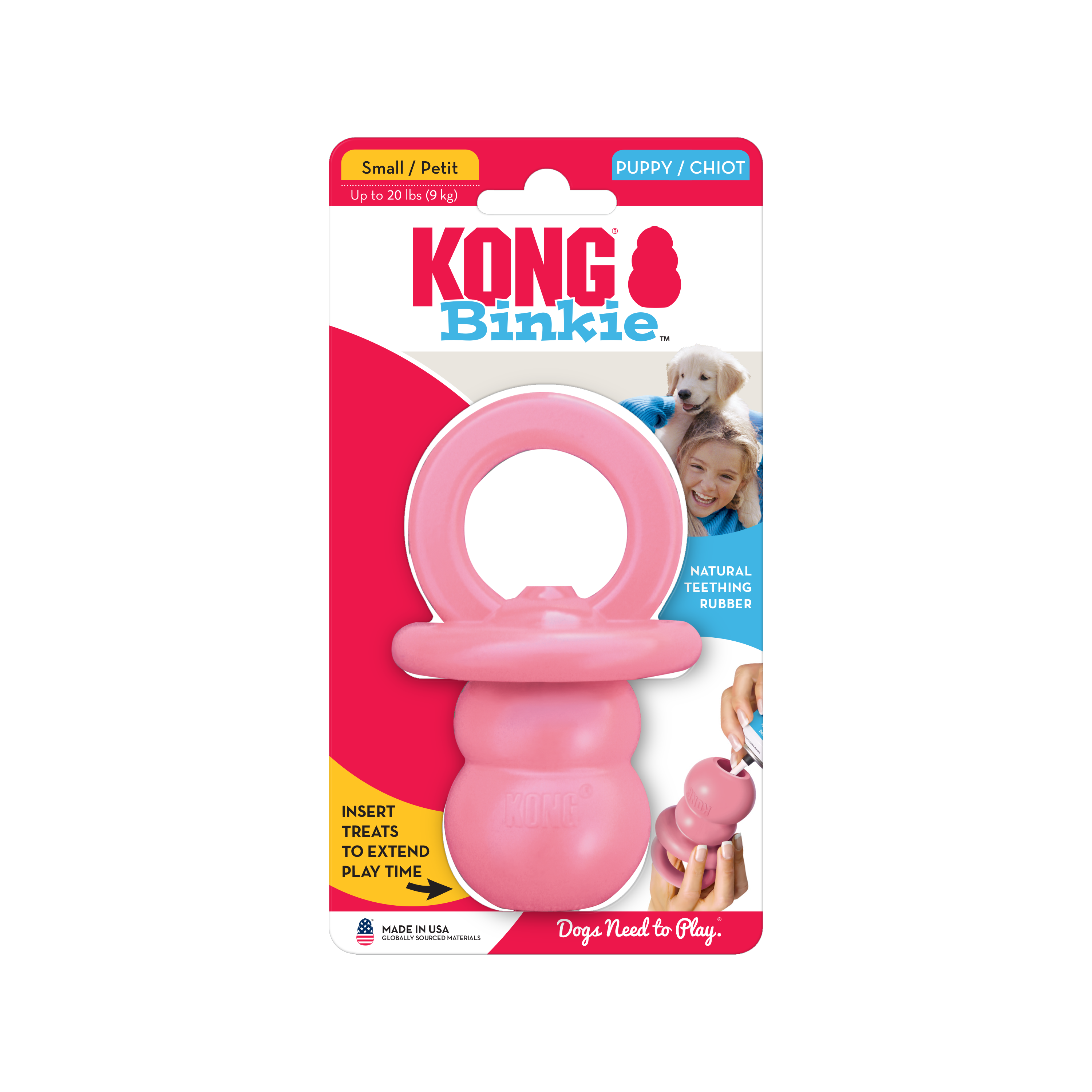 KONG Puppy Binkie onpack Produktbild