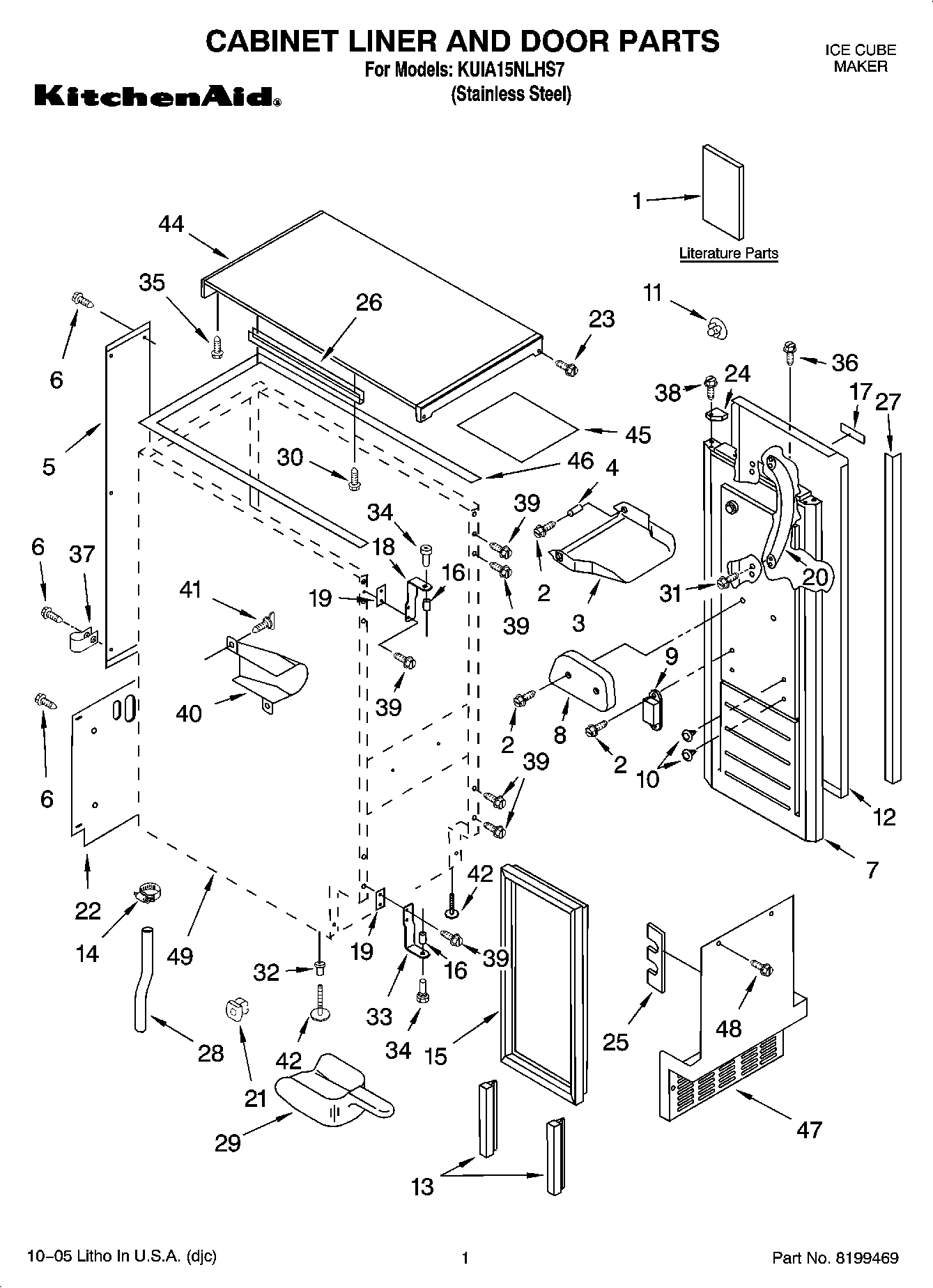 01 - CABINET LINER AND DOOR PARTS