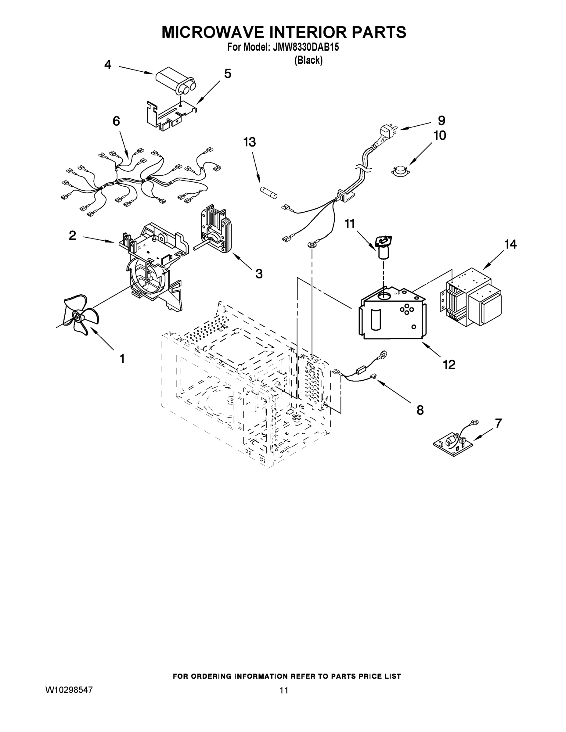 09 - MICROWAVE INTERIOR PARTS