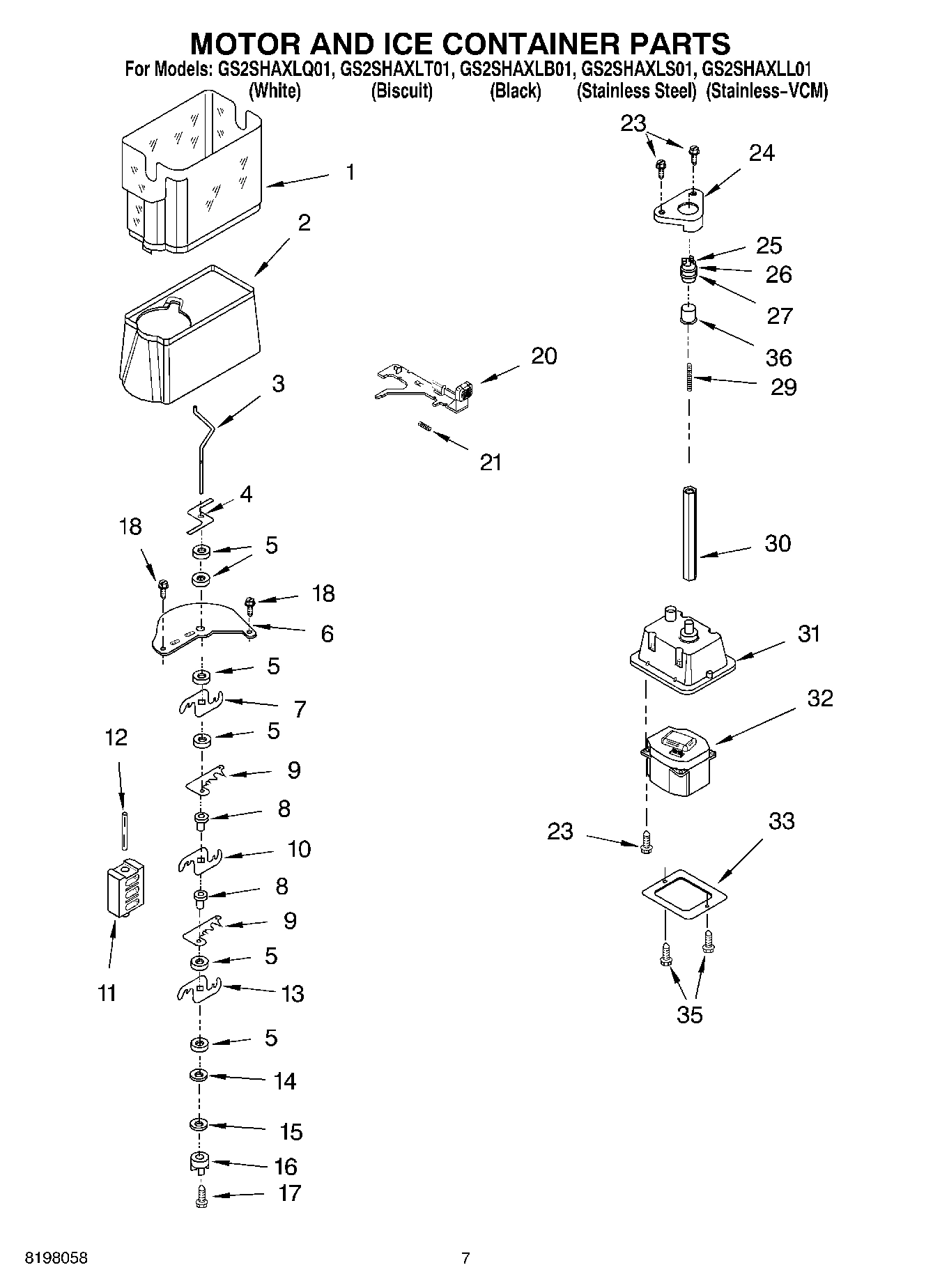 05 - MOTOR AND ICE CONTAINER