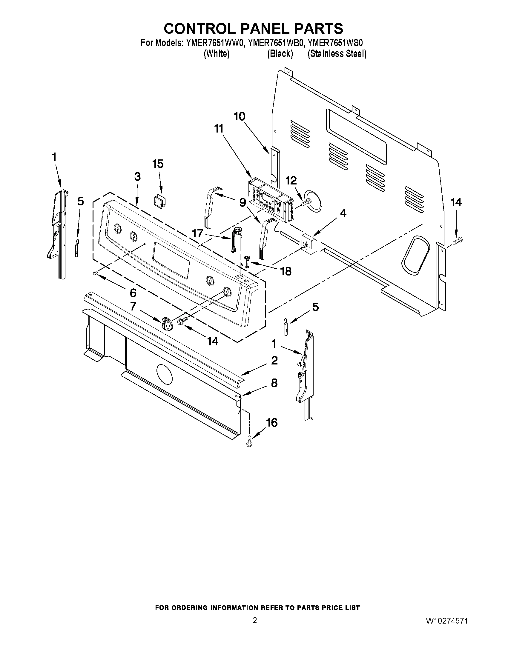 02 - CONTROL PANEL PARTS