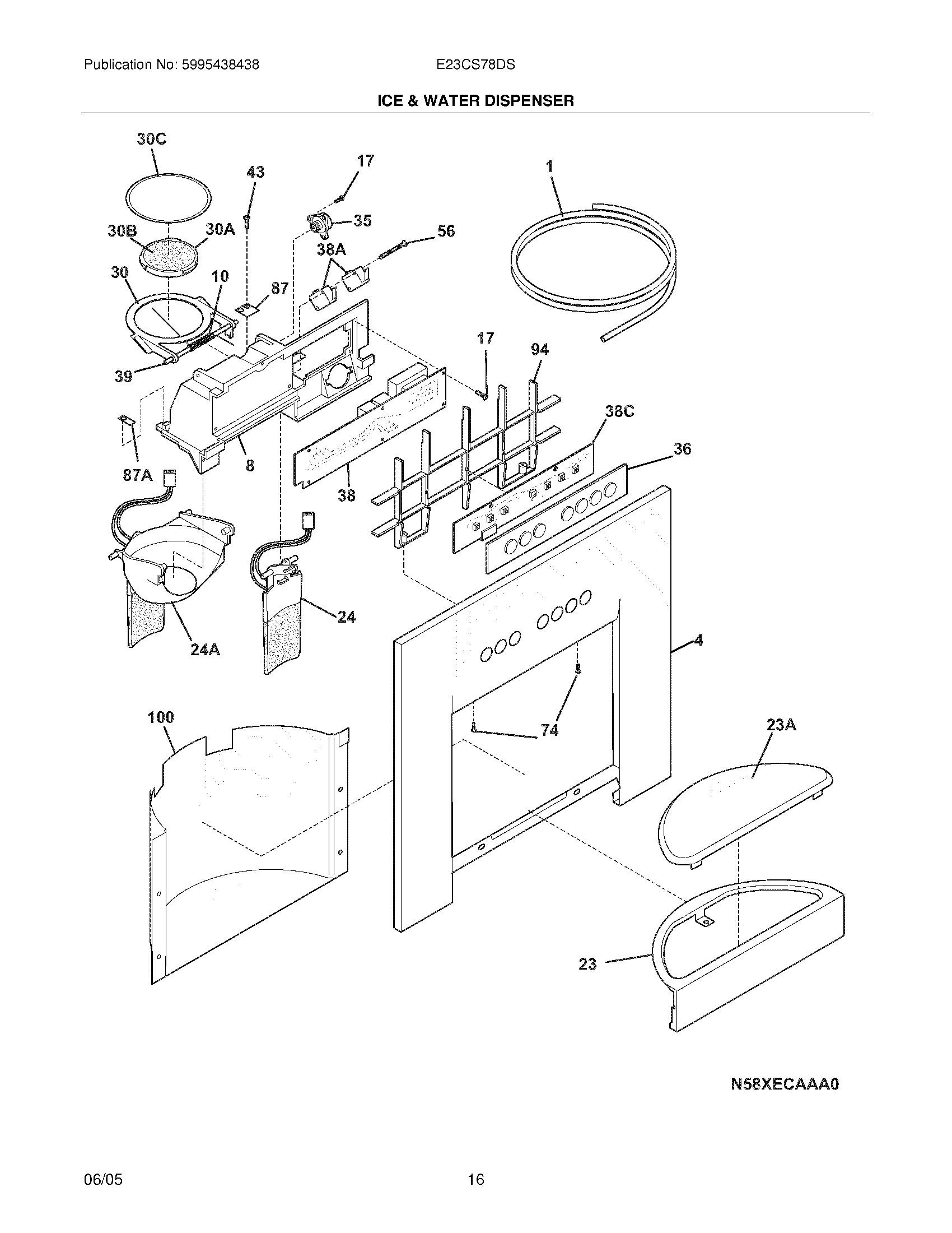 15 - ICE & WATER DISPENSER