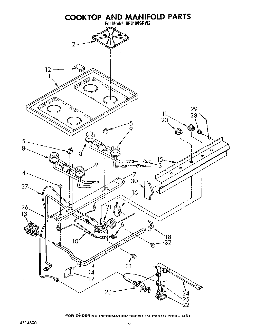 05 - COOKTOP AND MANIFOLD, LIT/OPTIONAL