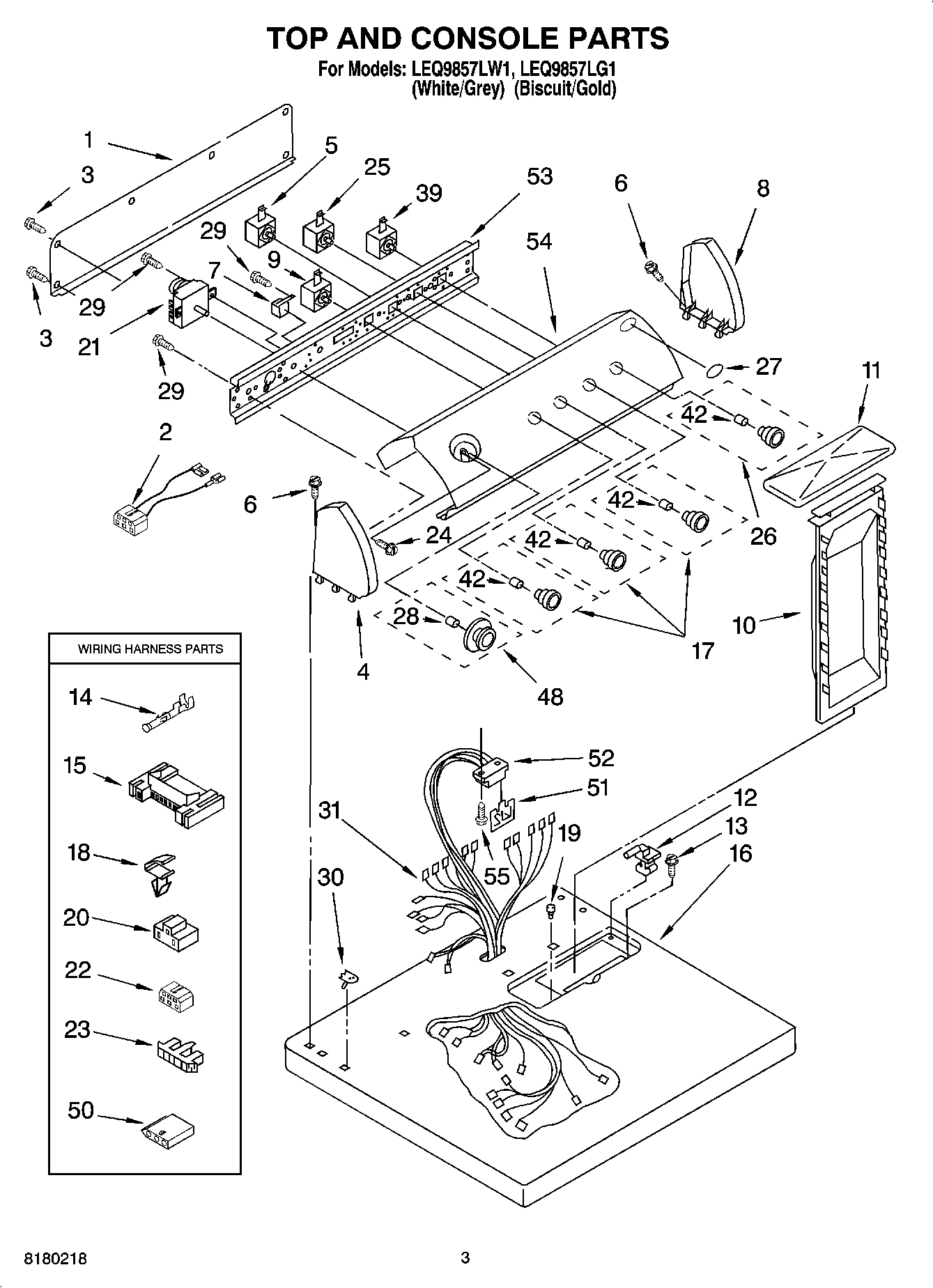 02 - TOP AND CONSOLE PARTS