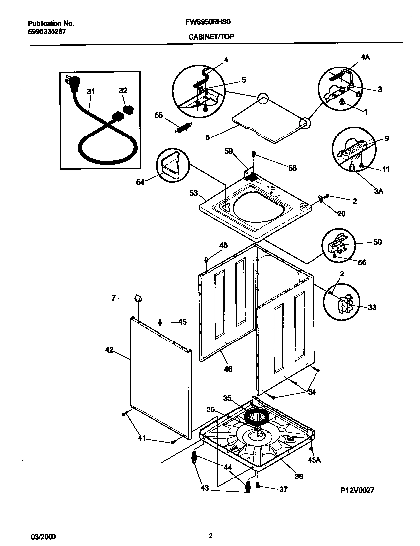 02 - P12V0027 WSHR CAB,TOP
