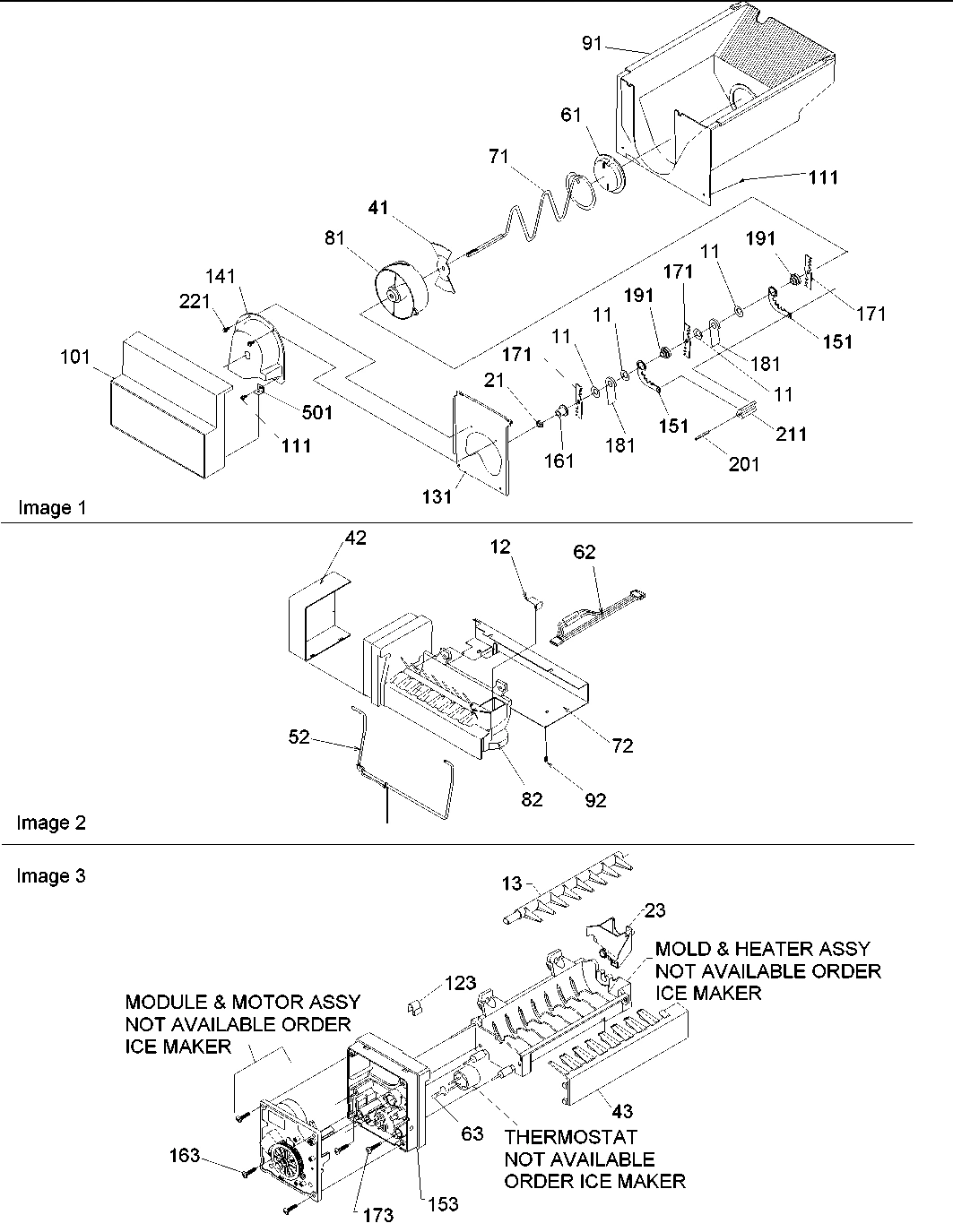 09 - Ice Bucket Auger & Ice Maker Parts