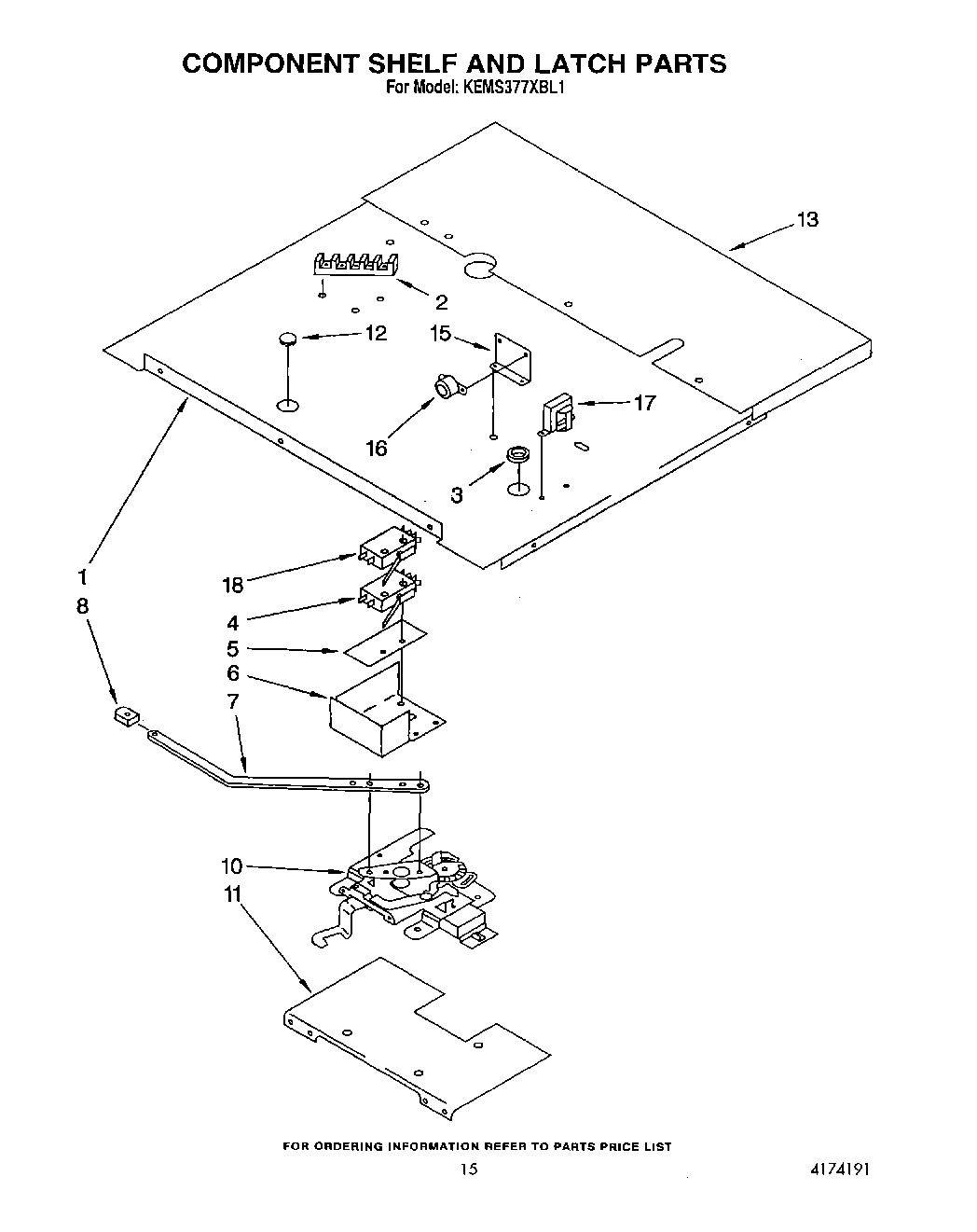 12 - COMPONENT SHELF AND LATCH