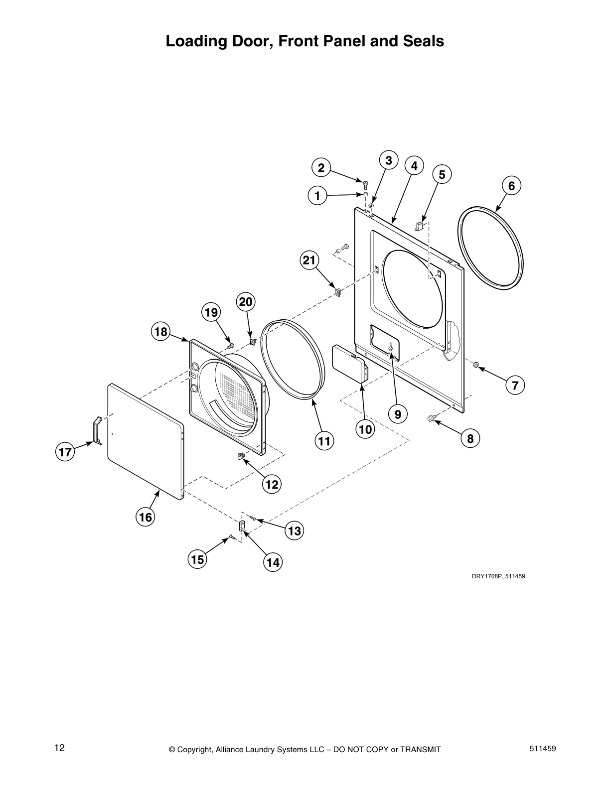 Loading Door, Front Panel and Seals
