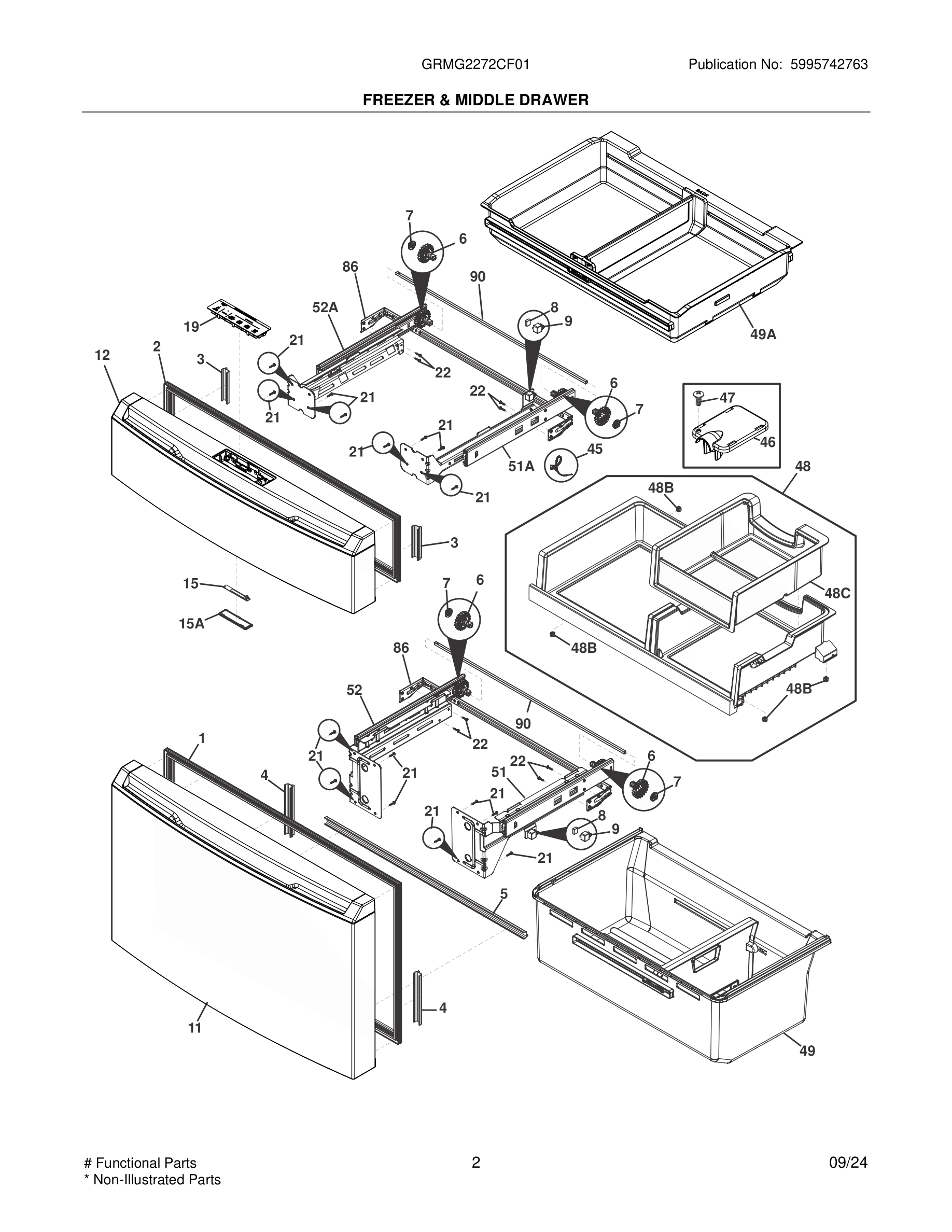 03 - FREEZER & MIDDLE DRAWER