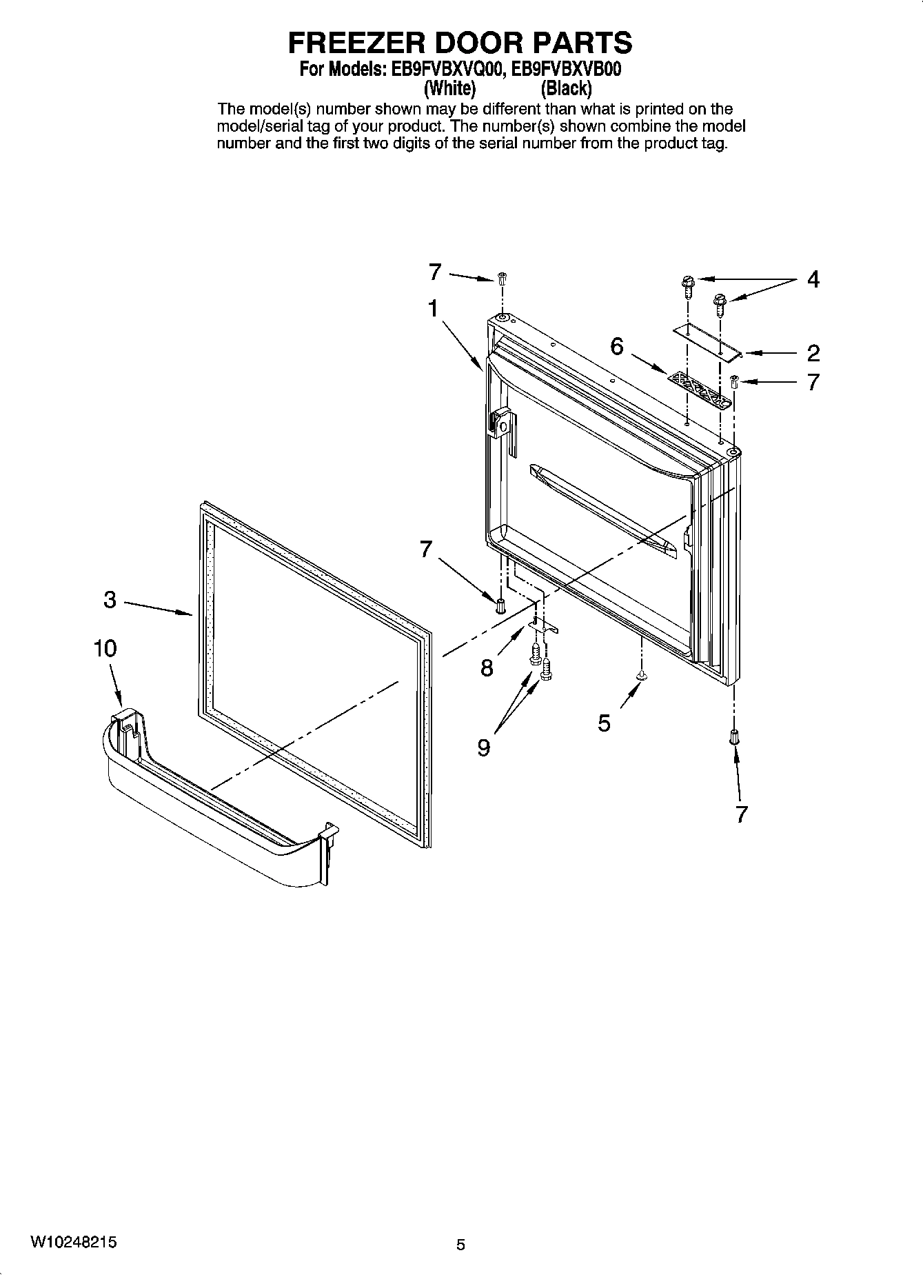 03 - FREEZER DOOR PARTS